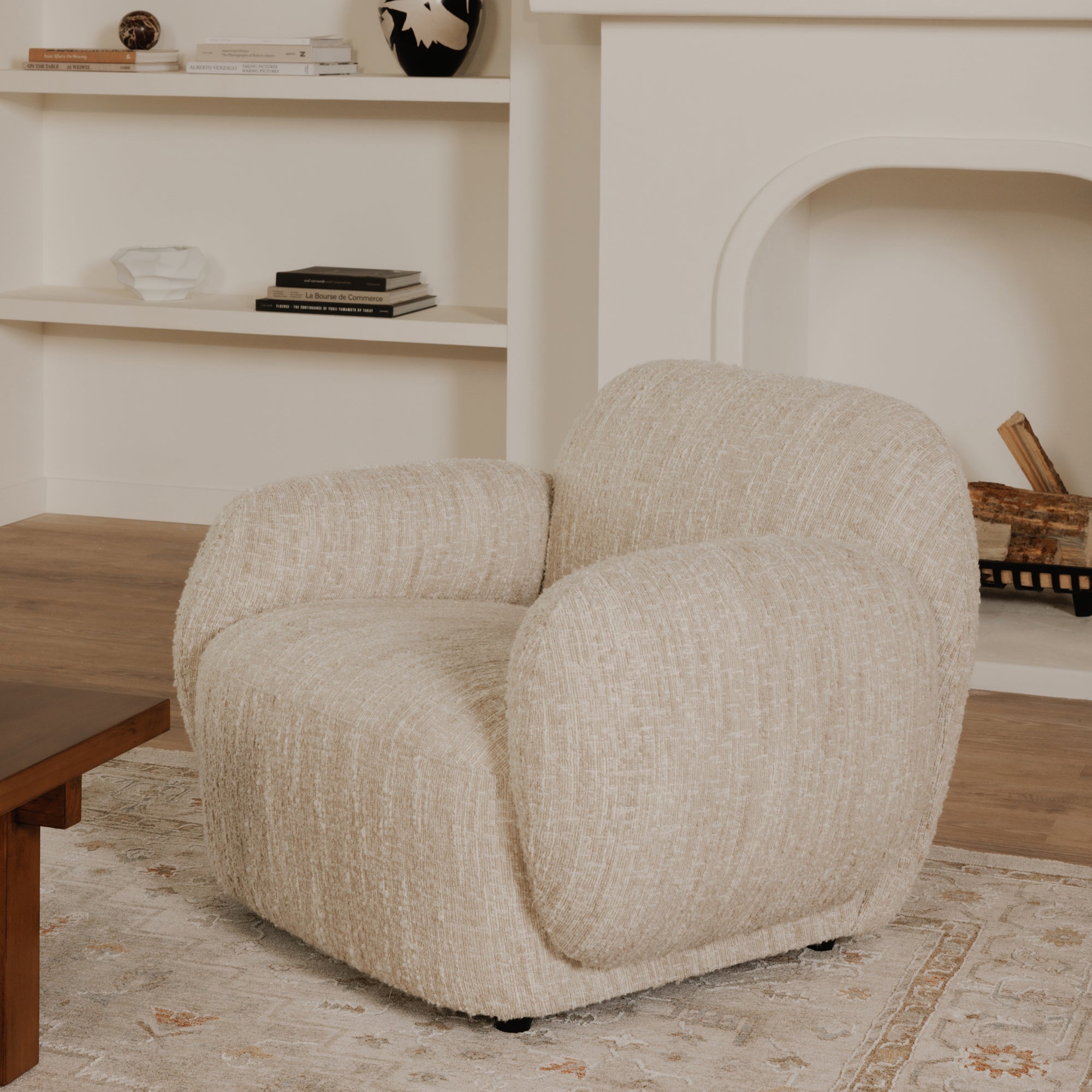 Hazel Lounge Chair Off White by Moe's Home Collection - view 2