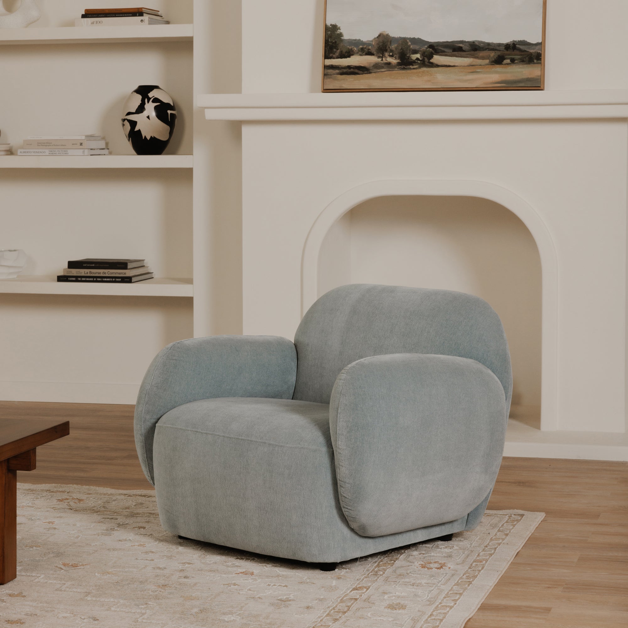 Hazel Lounge Chair Light Blue by Moe's Home Collection - view 2