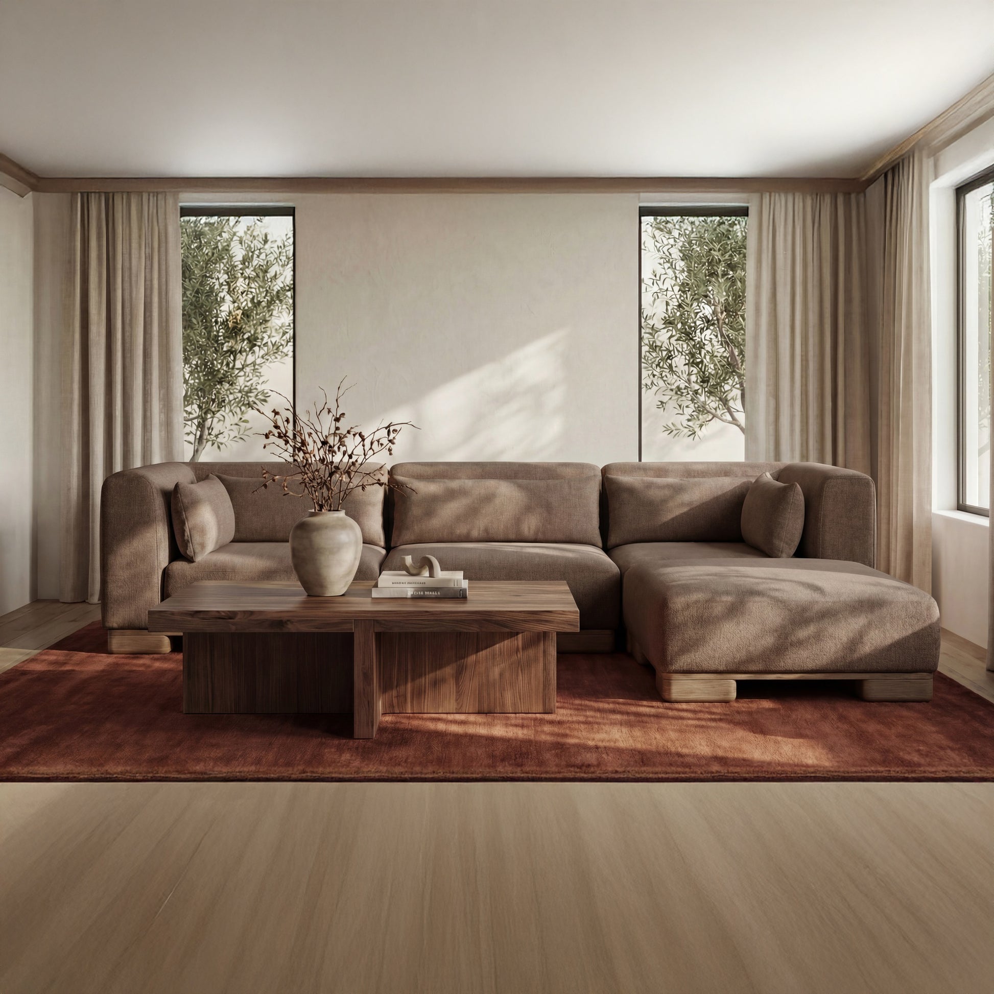 June Lounge Modular Sectional Dark Brown by Moe's Home Collection - view 2