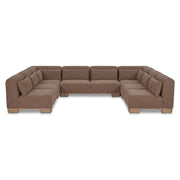June U Shaped Modular Sectional Dark Brown by Moe's Home Collection