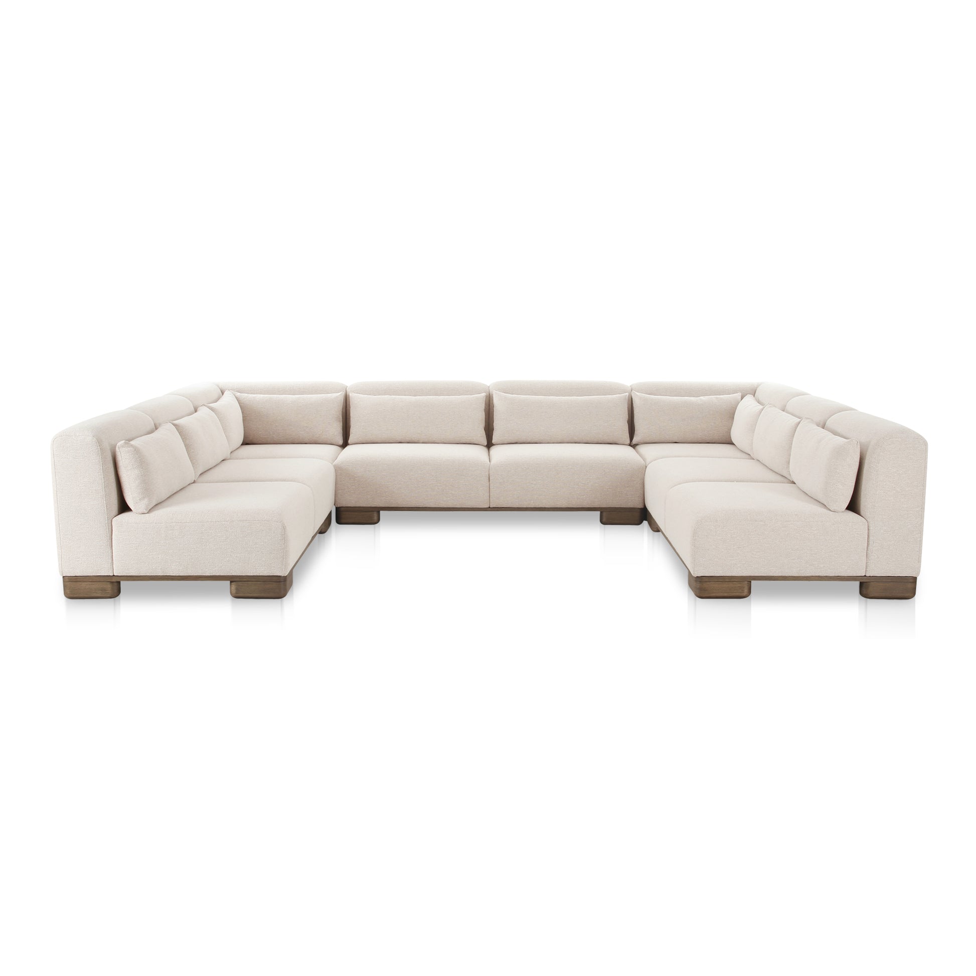 June U Shaped Modular Sectional Oatmeal by Moe's Home Collection