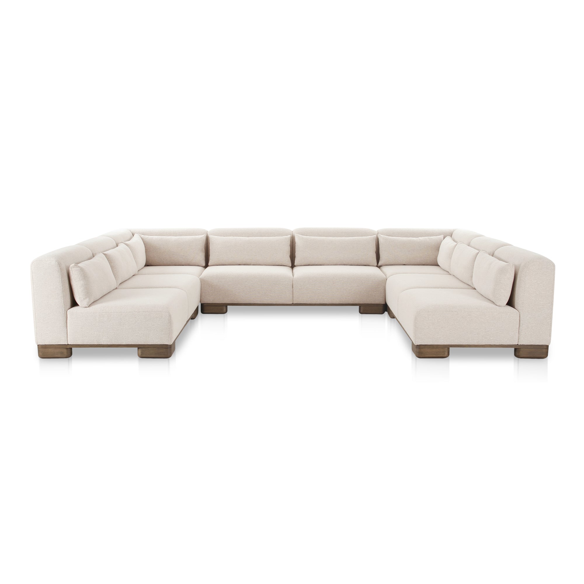 June U Shaped Modular Sectional Oatmeal by Moe's Home Collection