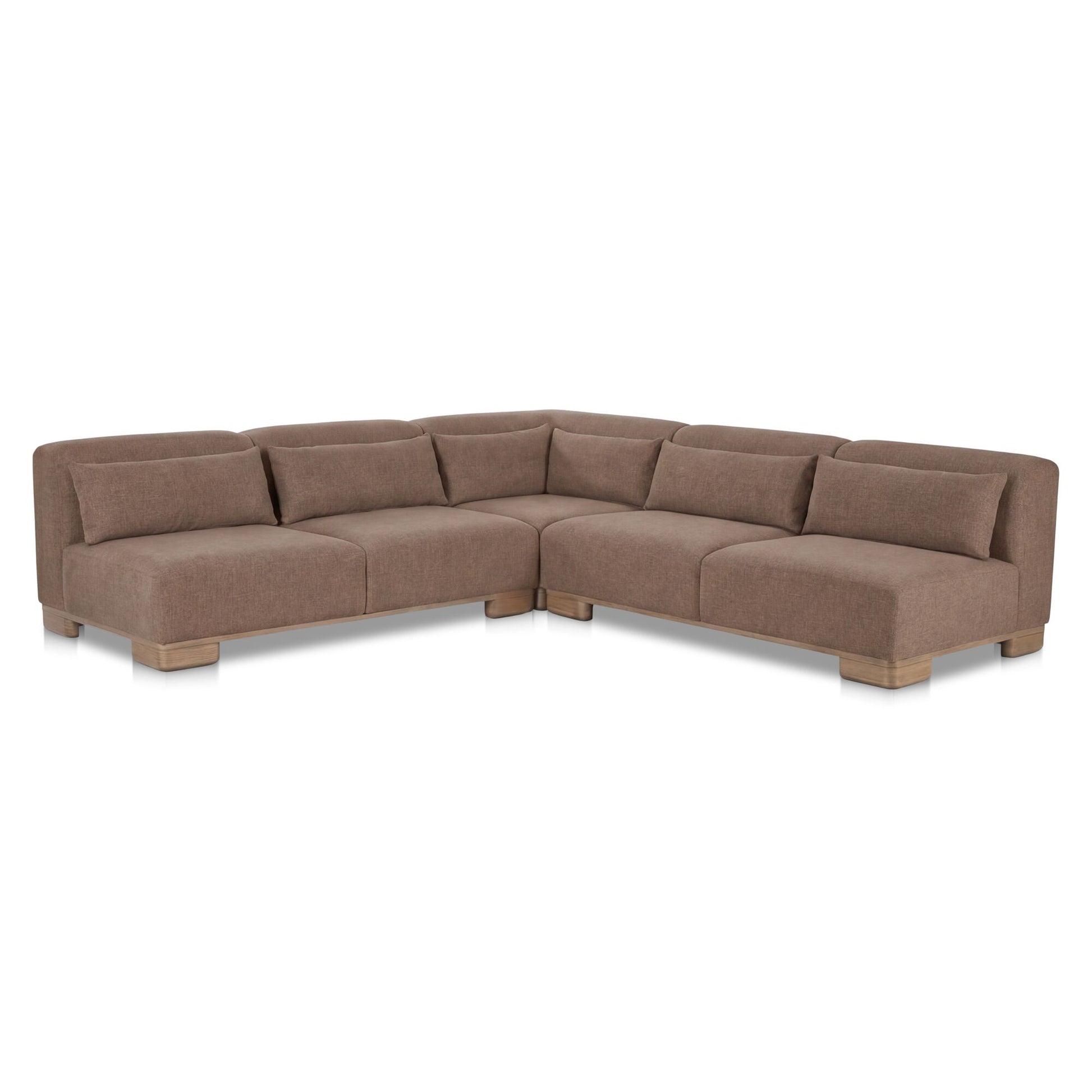 June Corner Modular Sectional Dark Brown by Moe's Home Collection
