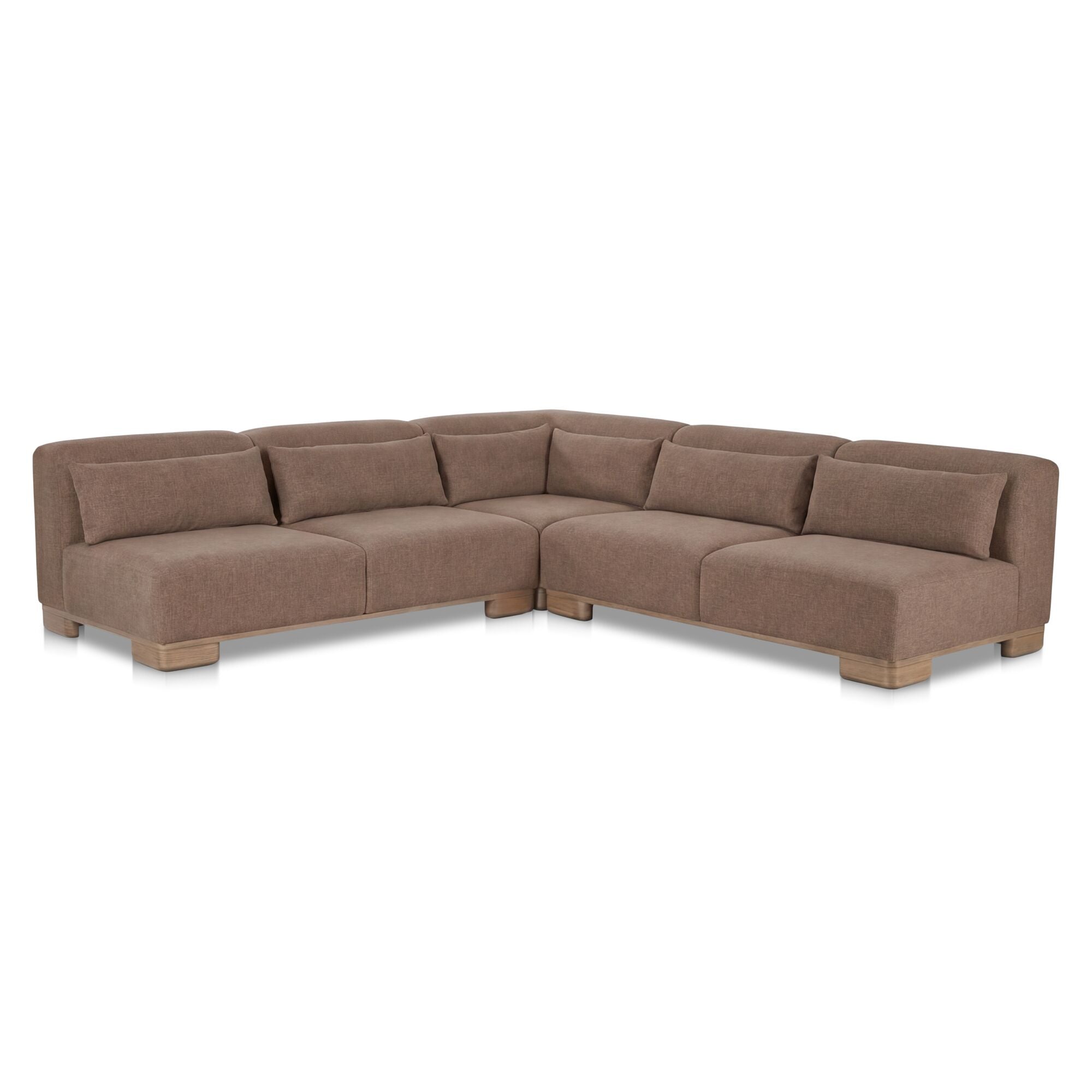 June Corner Modular Sectional Dark Brown by Moe's Home Collection