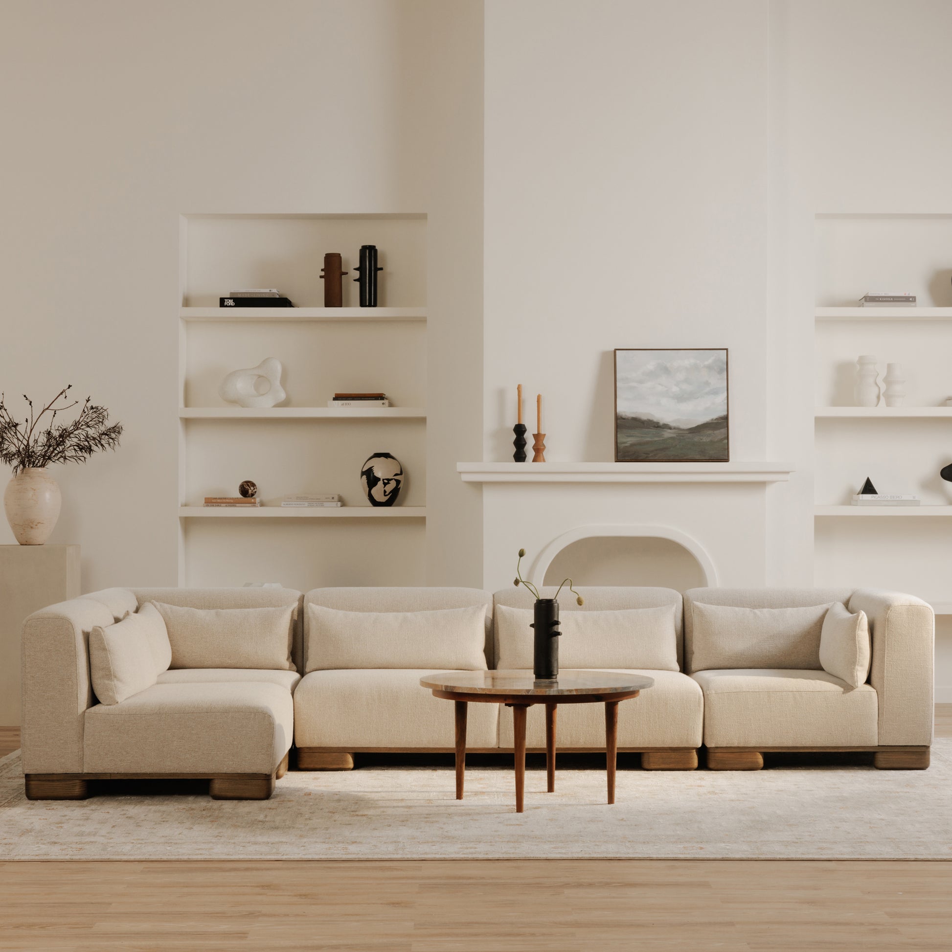 June Corner Modular Sectional Oatmeal by Moe's Home Collection - view 2