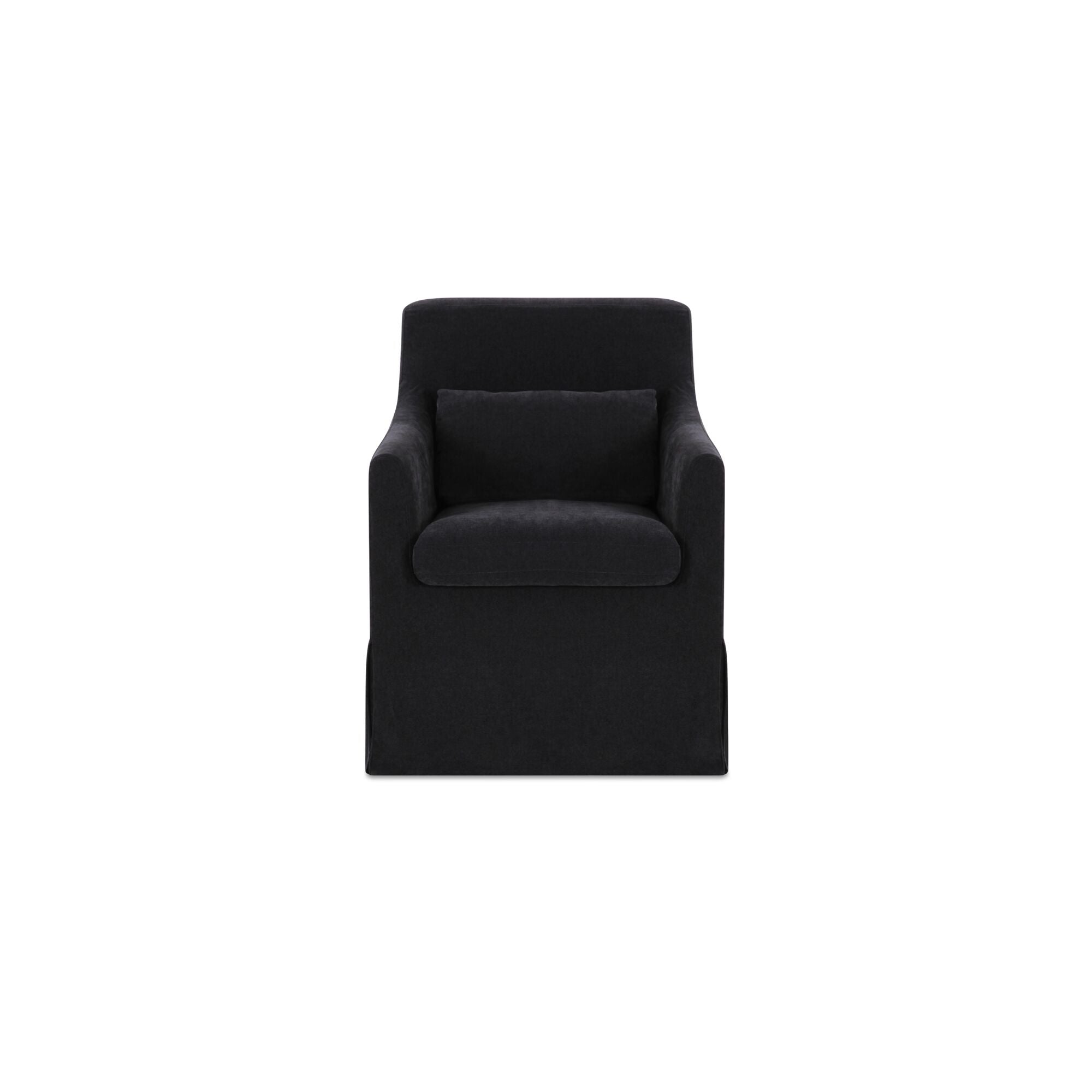 Lydia Slipcover Dining Chair Black by Moe's Home Collection