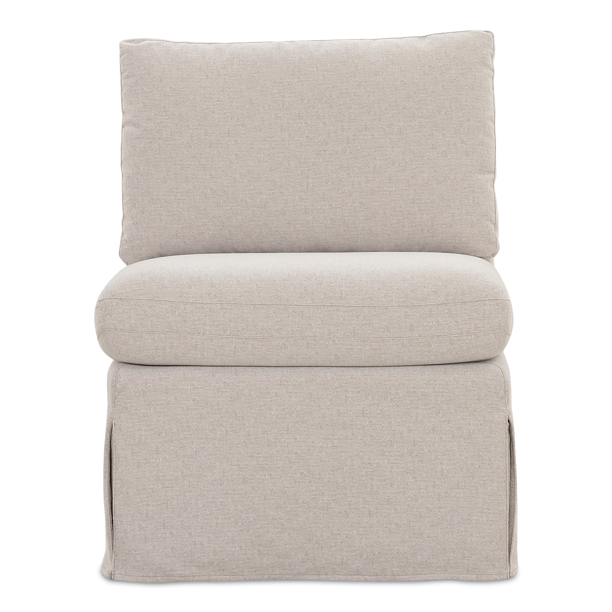 Fable Slipcover Dining Slipper Chair Beige by Moe's Home Collection
