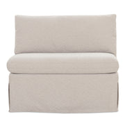 Fable Slipcover Dining Chair and Half Beige by Moe's Home Collection