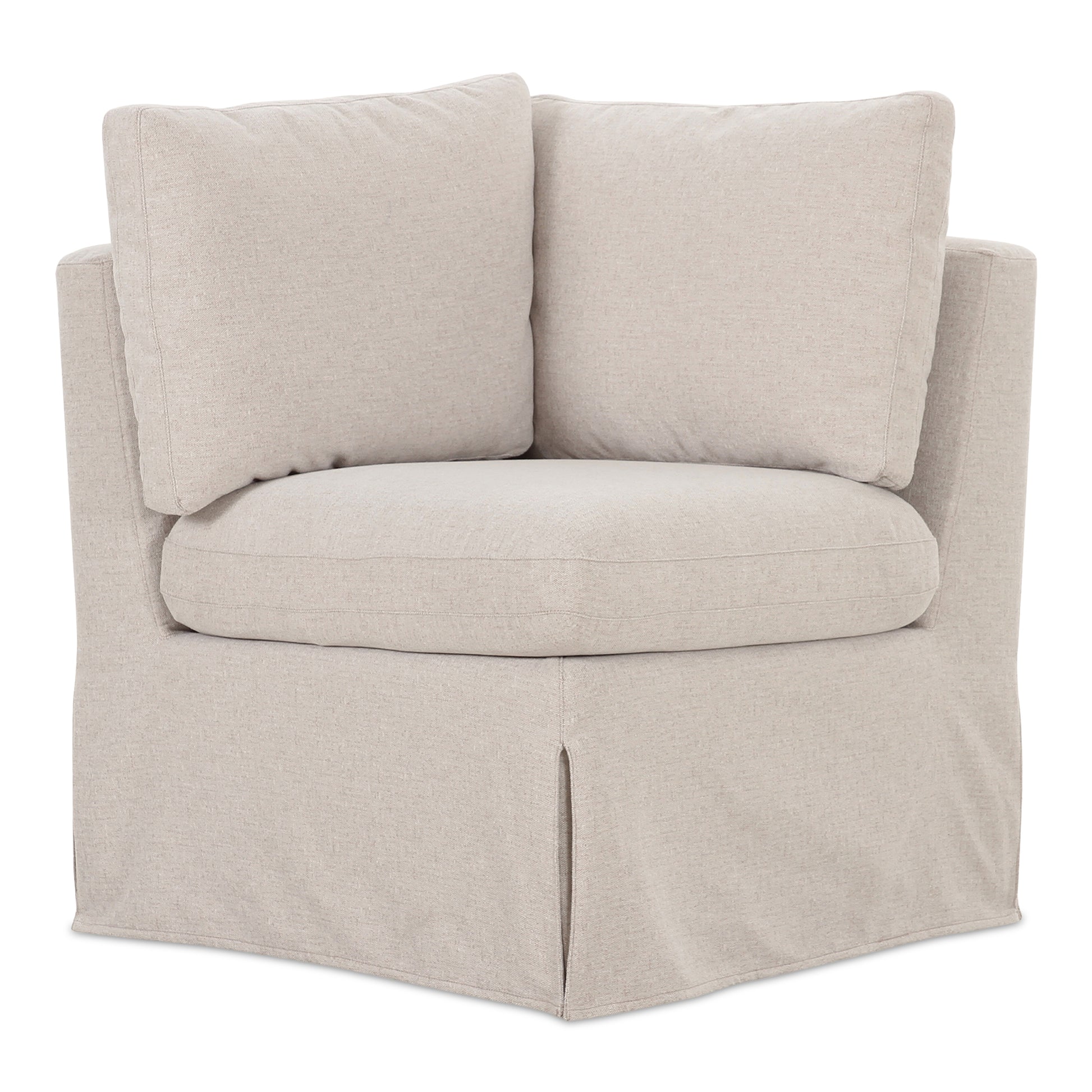 Fable Slipcover Dining Corner Chair Beige by Moe's Home Collection