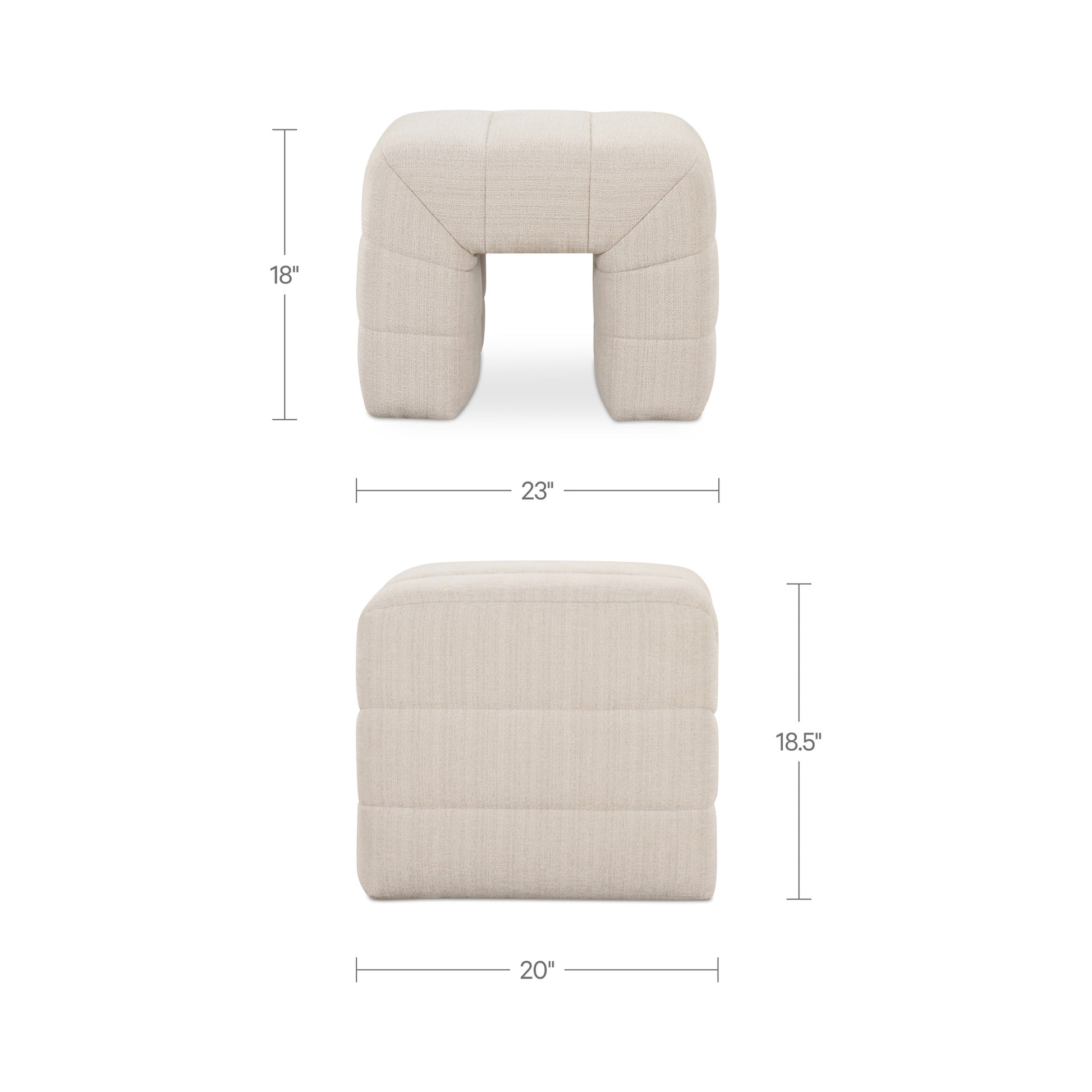 Verity Stool Oatmeal by Moe's Home Collection - view 2