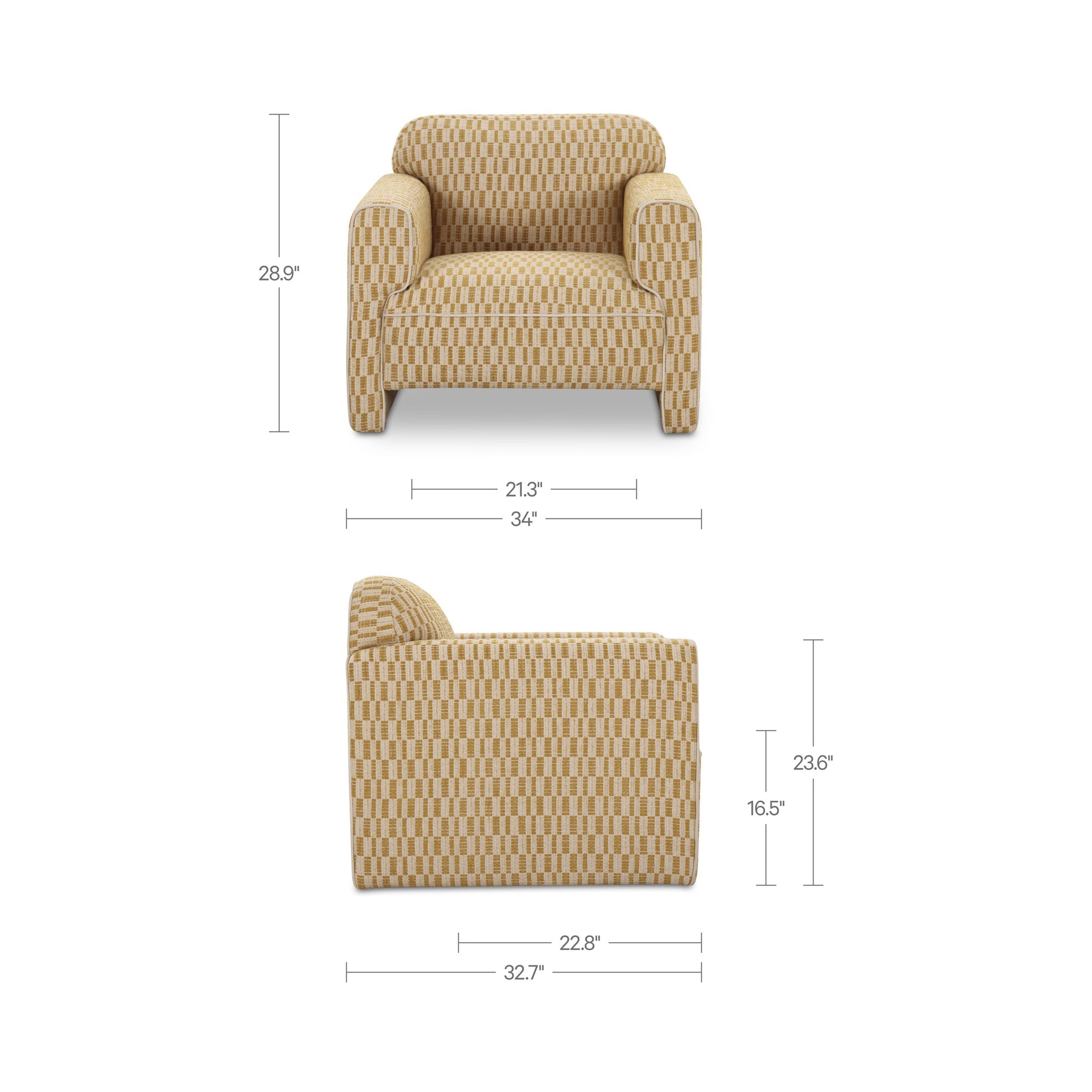 Leo Accent Chair Chartreuse by Moe's Home Collection - view 5