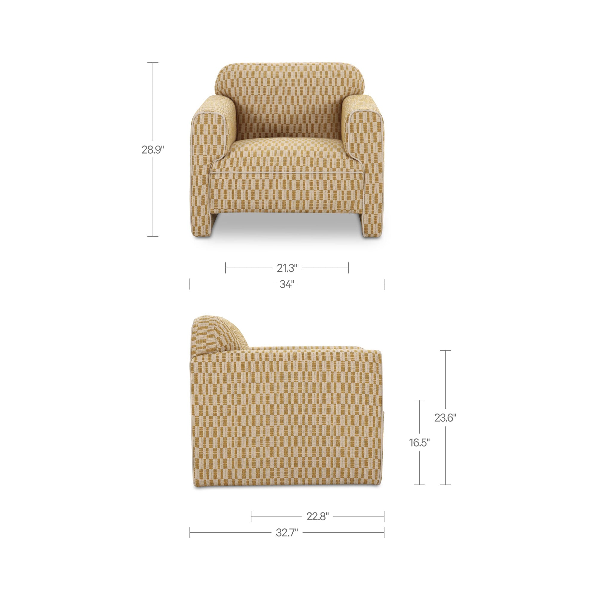 Leo Accent Chair Chartreuse by Moe's Home Collection - view 5
