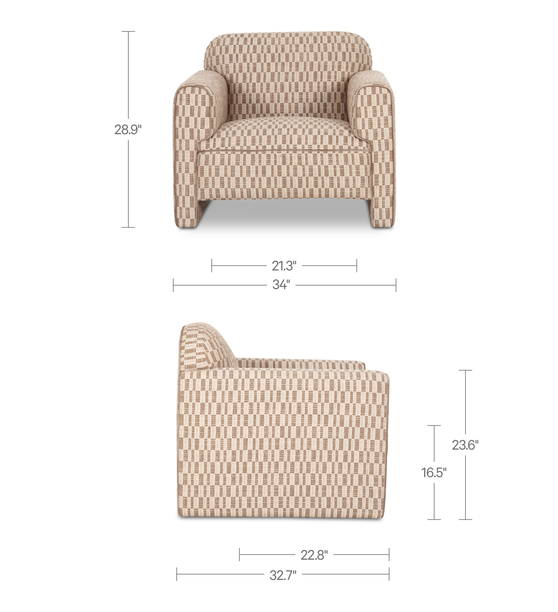 Leo Accent Chair Taupe by Moe's Home Collection - view 5