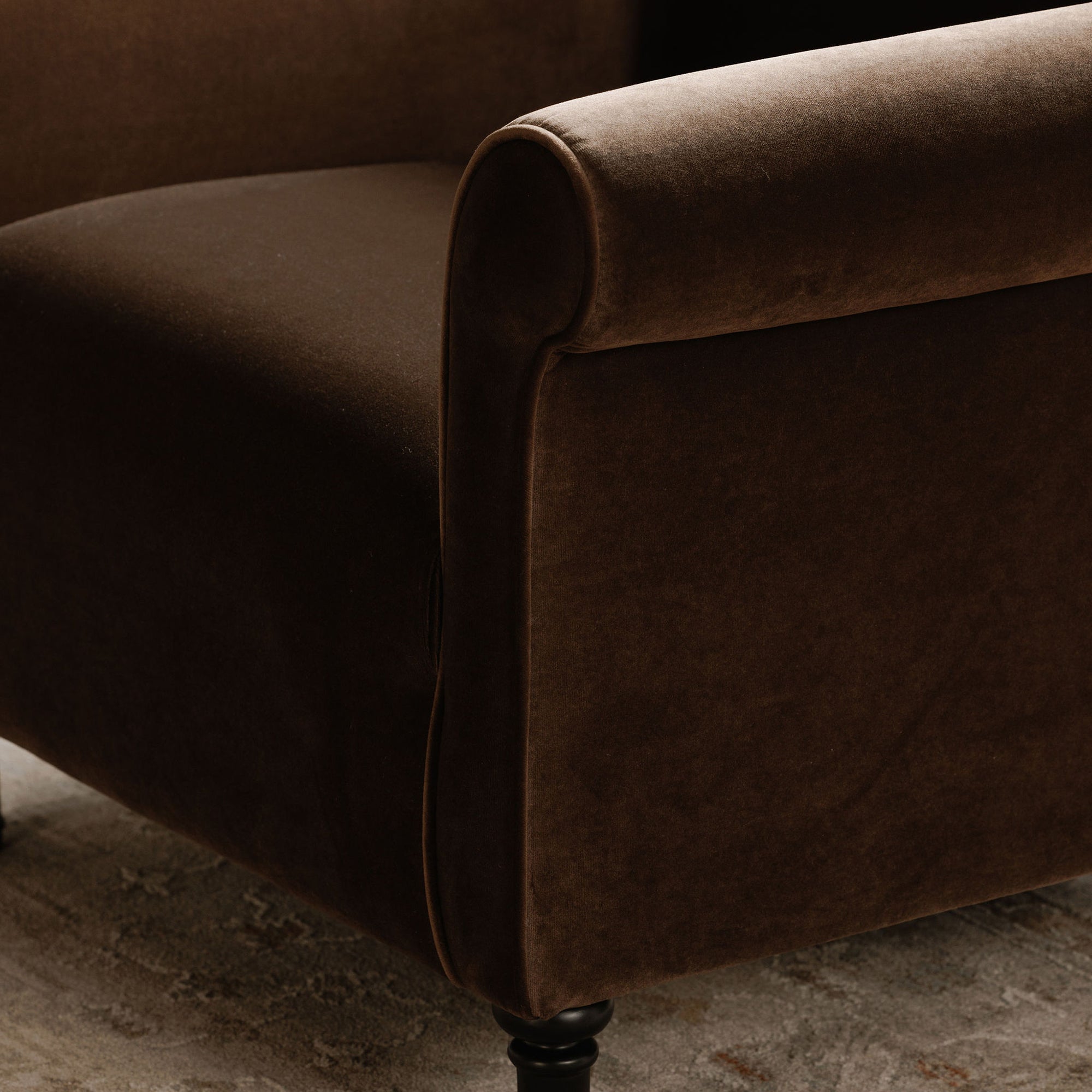 Harmony Accent Chair Dark Brown Faux Mohair by Moe's Home Collection - view 3