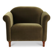 Harmony Accent Chair Dark Green Faux Mohair by Moe's Home Collection