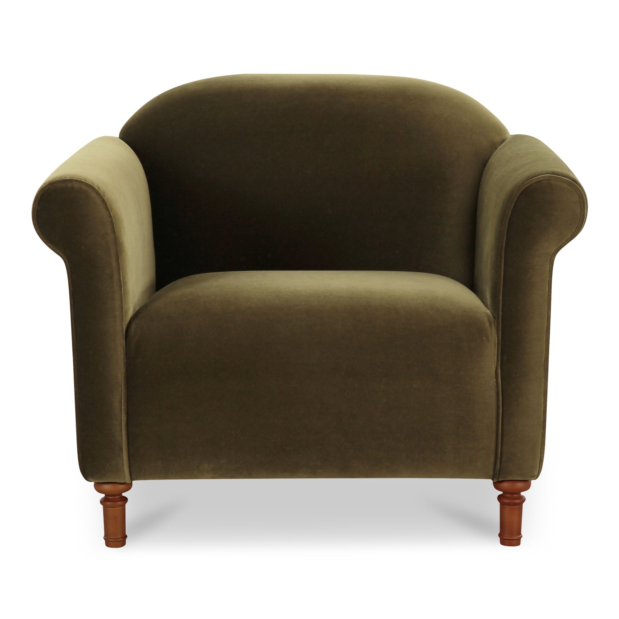 Harmony Accent Chair Dark Green Faux Mohair by Moe's Home Collection