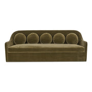 Rialto Sofa Dark Green Faux Mohair by Moe's Home Collection