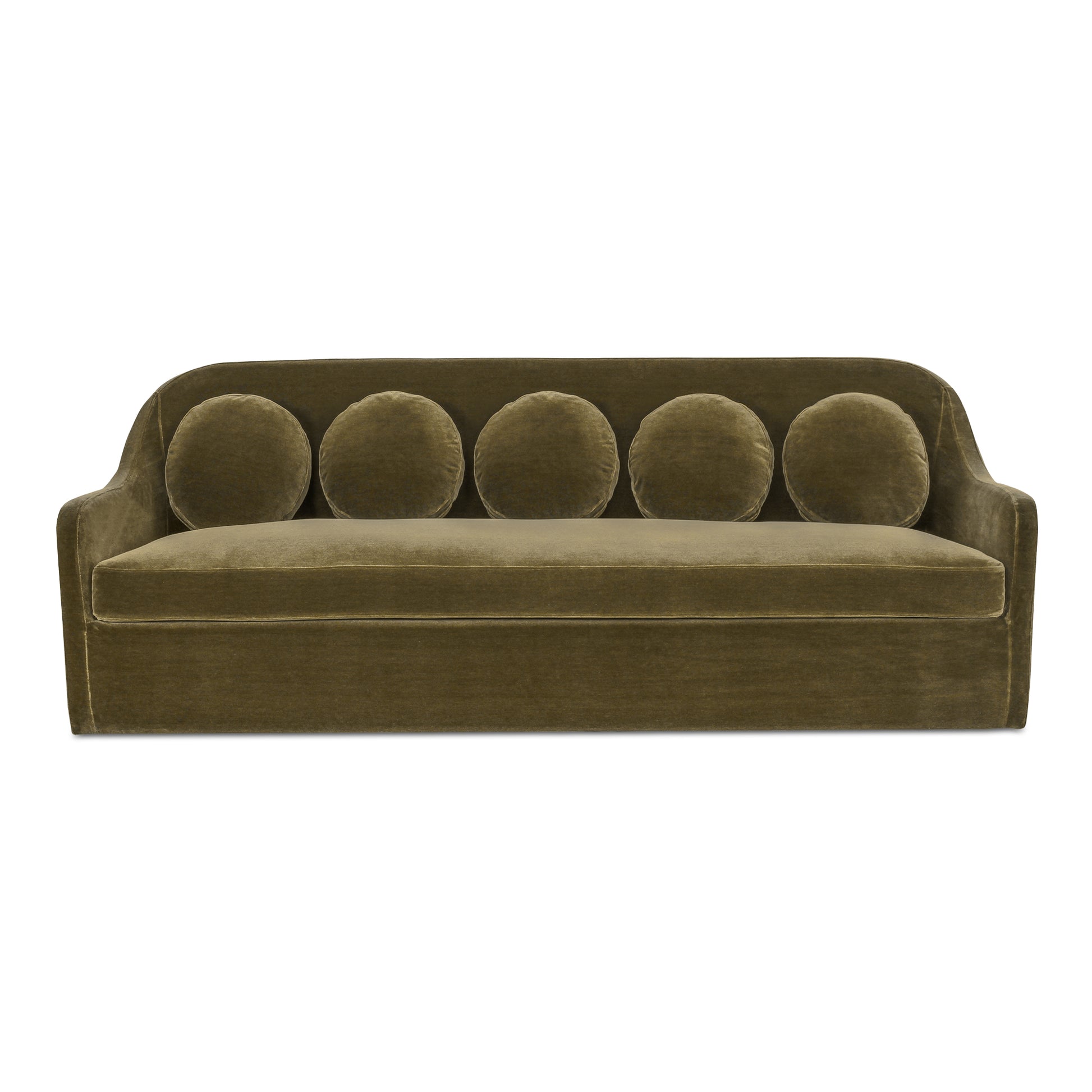 Rialto Sofa Dark Green Faux Mohair by Moe's Home Collection