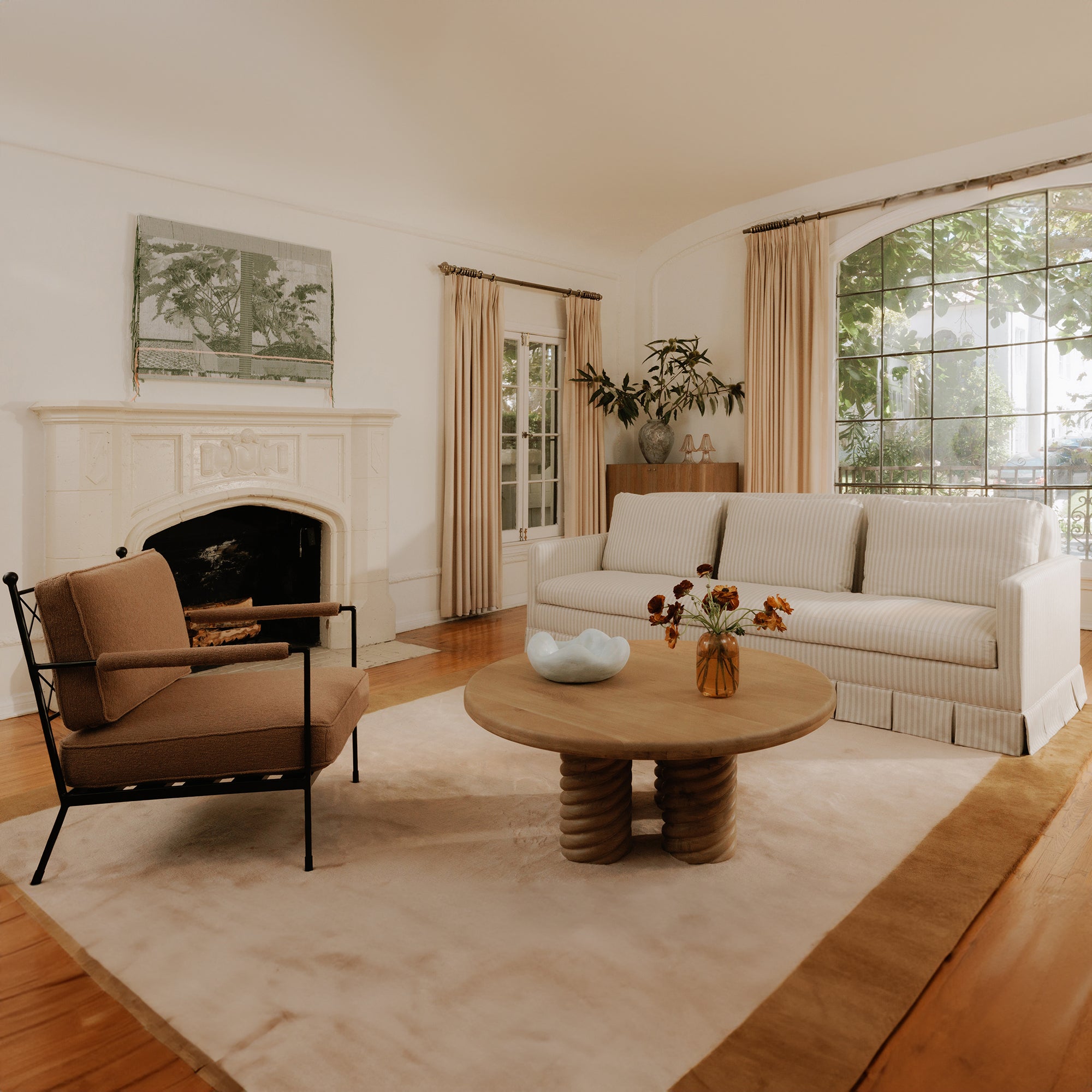 Pellicano Sofa Beige Stripe by Moe's Home Collection - view 3