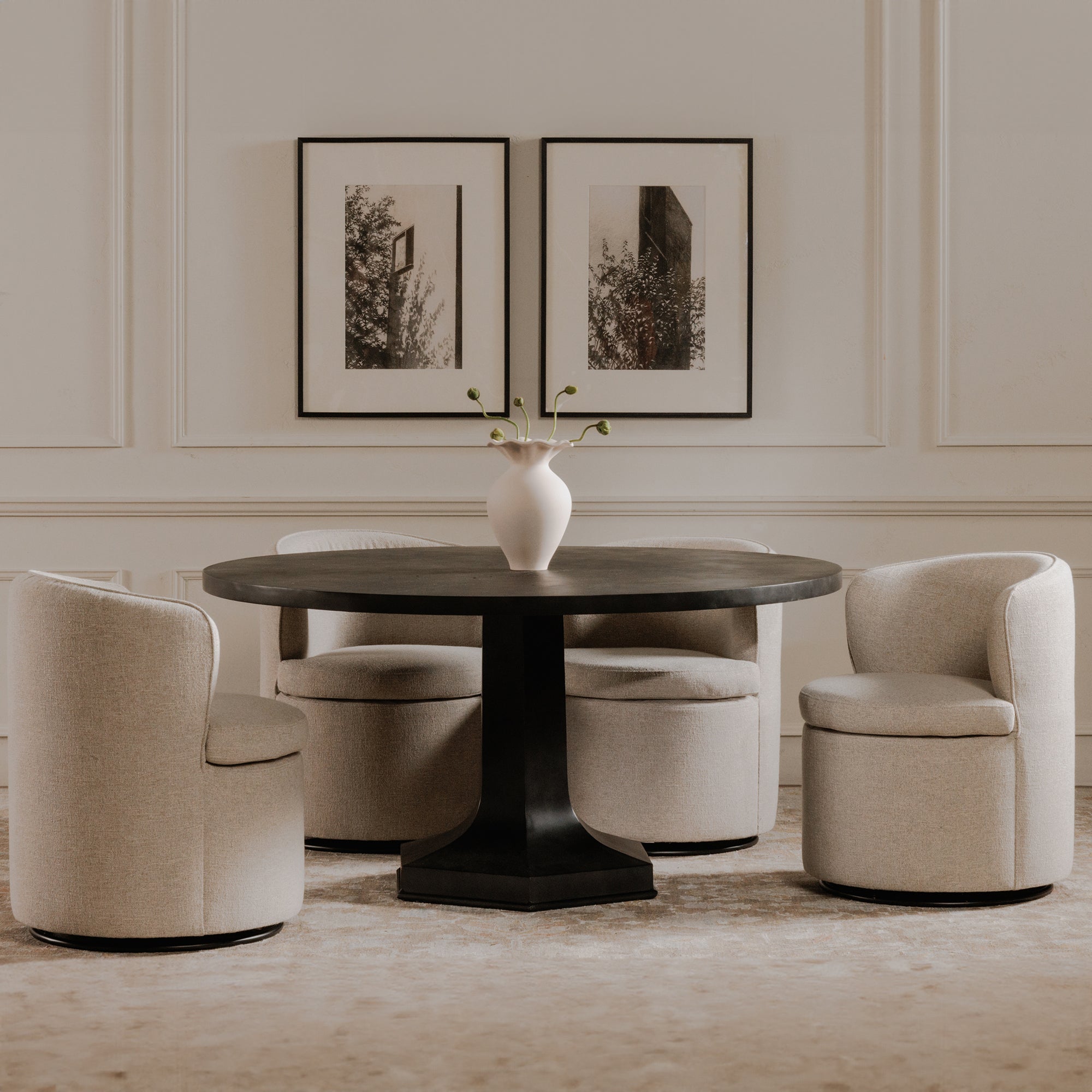 Dane Swivel Dining Chair Oatmeal by Moe's Home Collection - view 3