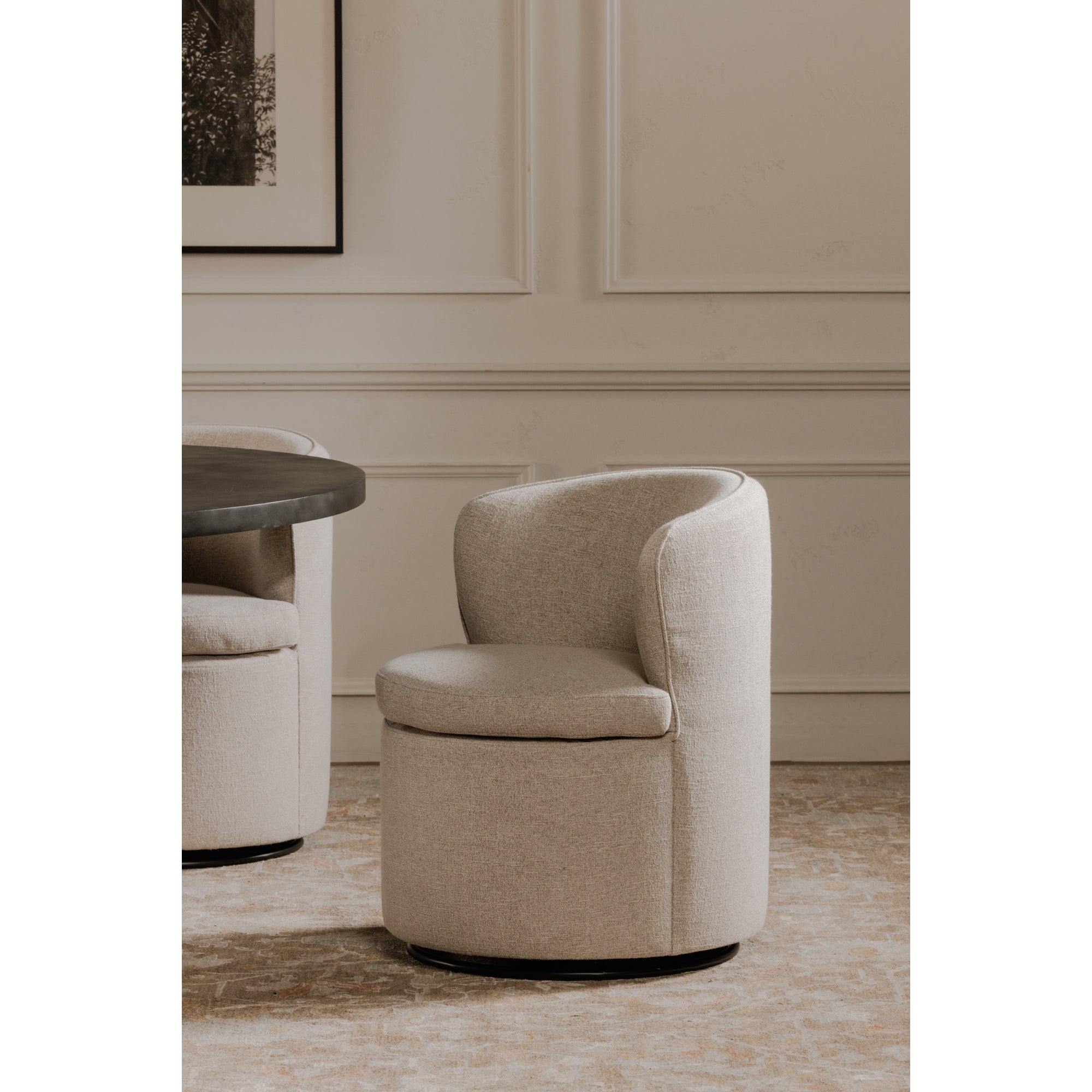 Dane Swivel Dining Chair Oatmeal by Moe's Home Collection - view 2