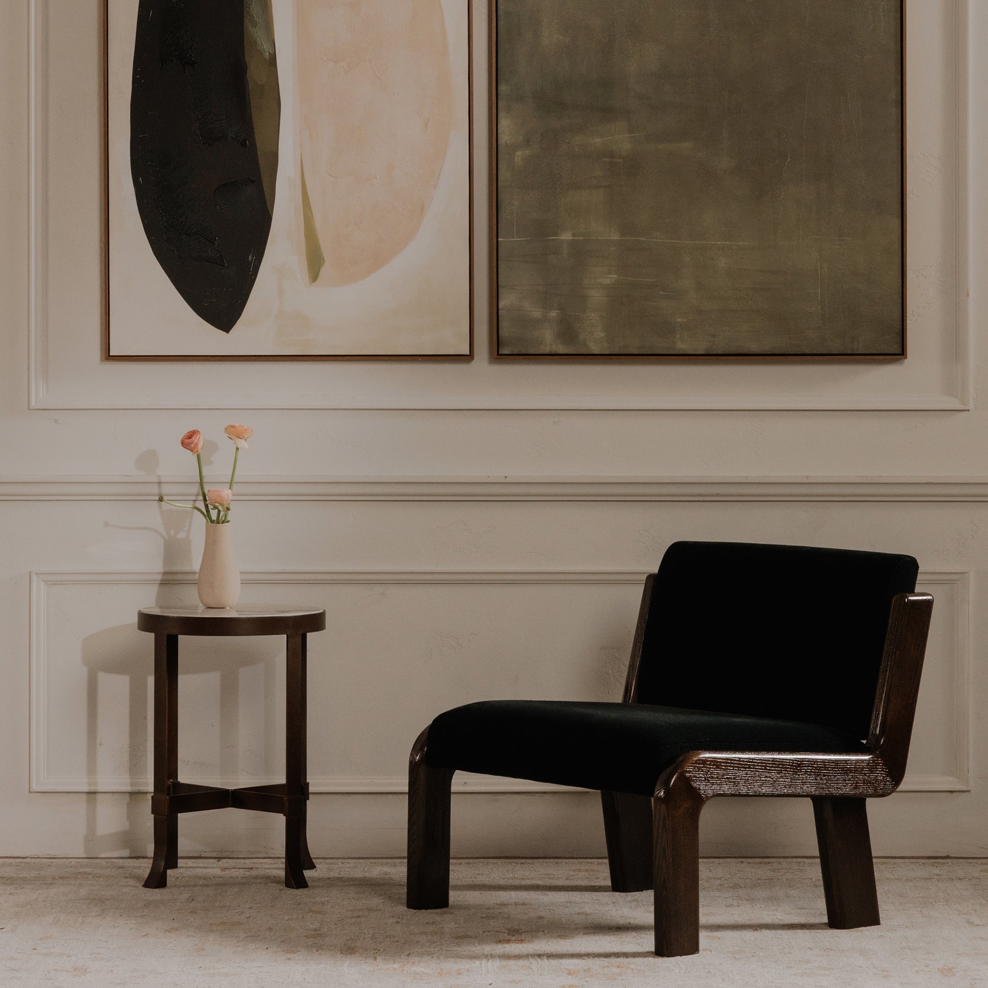 Edie Accent Chair Black Faux Mohair by Moe's Home Collection - view 4