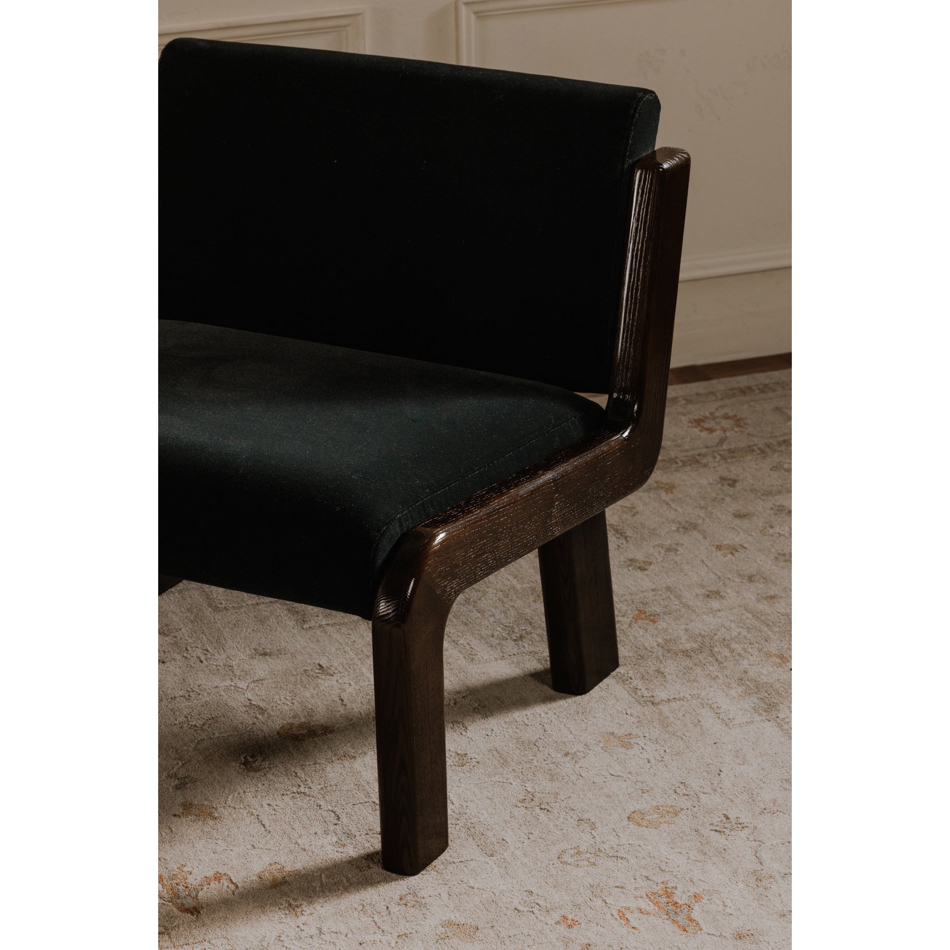 Edie Accent Chair Black Faux Mohair by Moe's Home Collection - view 2