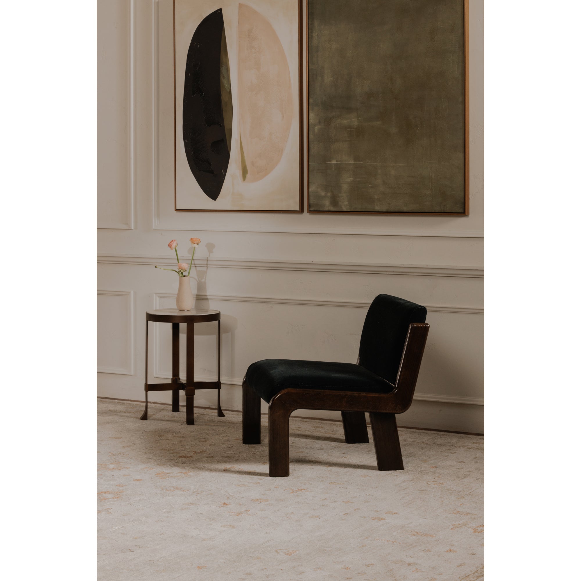 Edie Accent Chair Black Faux Mohair by Moe's Home Collection - view 3