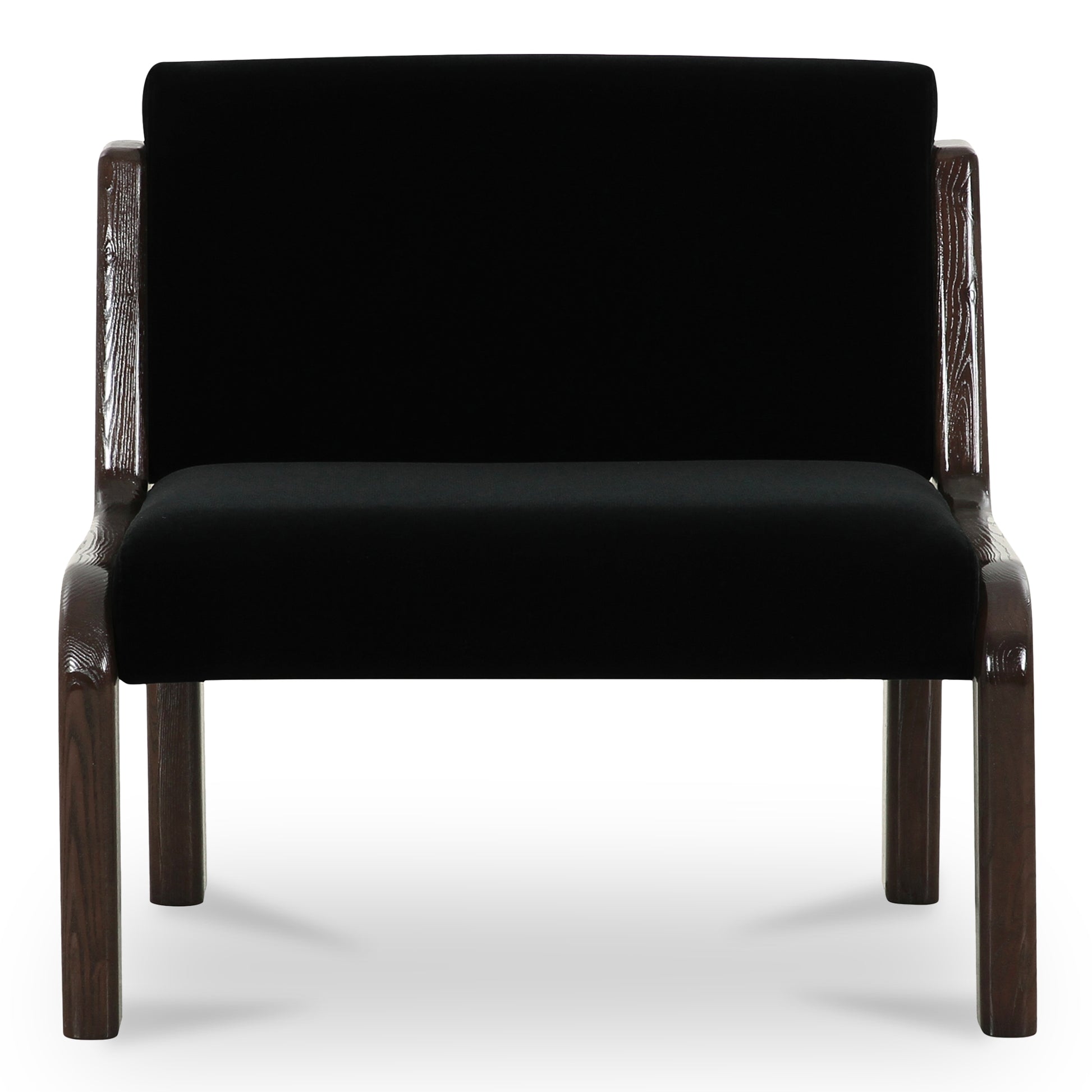 Edie Accent Chair Black Faux Mohair by Moe's Home Collection