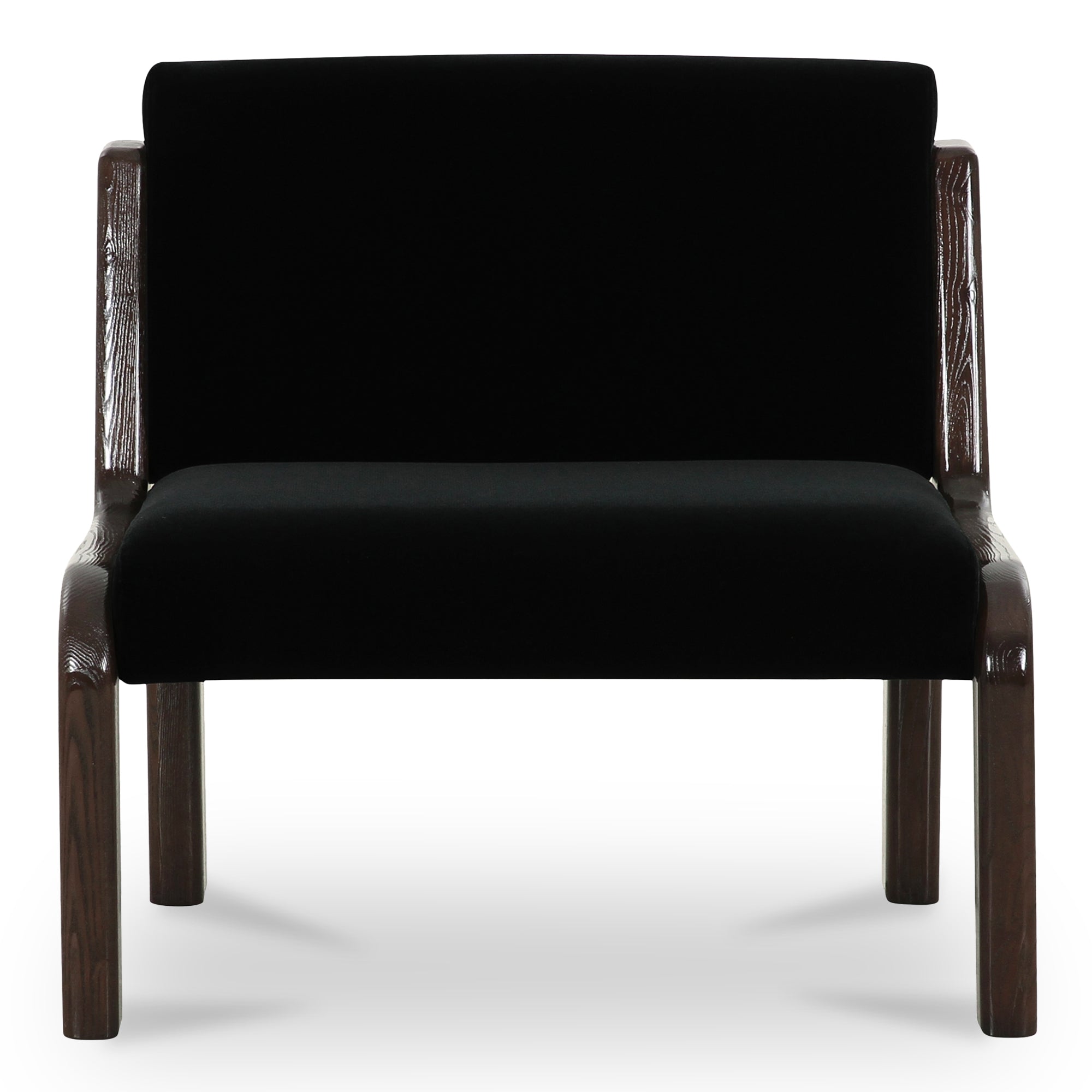 Edie Accent Chair Black Faux Mohair by Moe's Home Collection