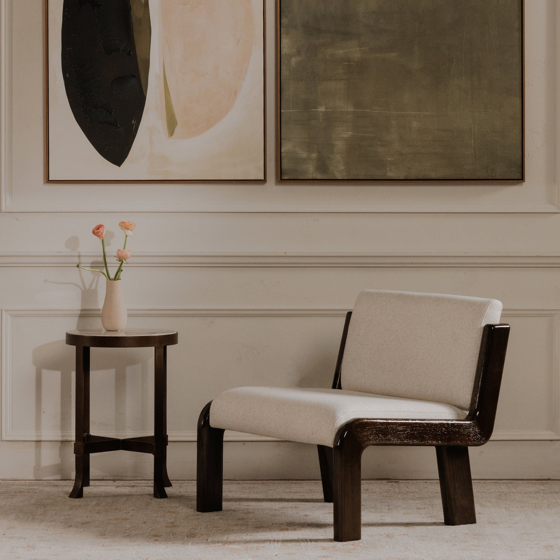 Edie Accent Chair Flecked Ivory by Moe's Home Collection - view 4