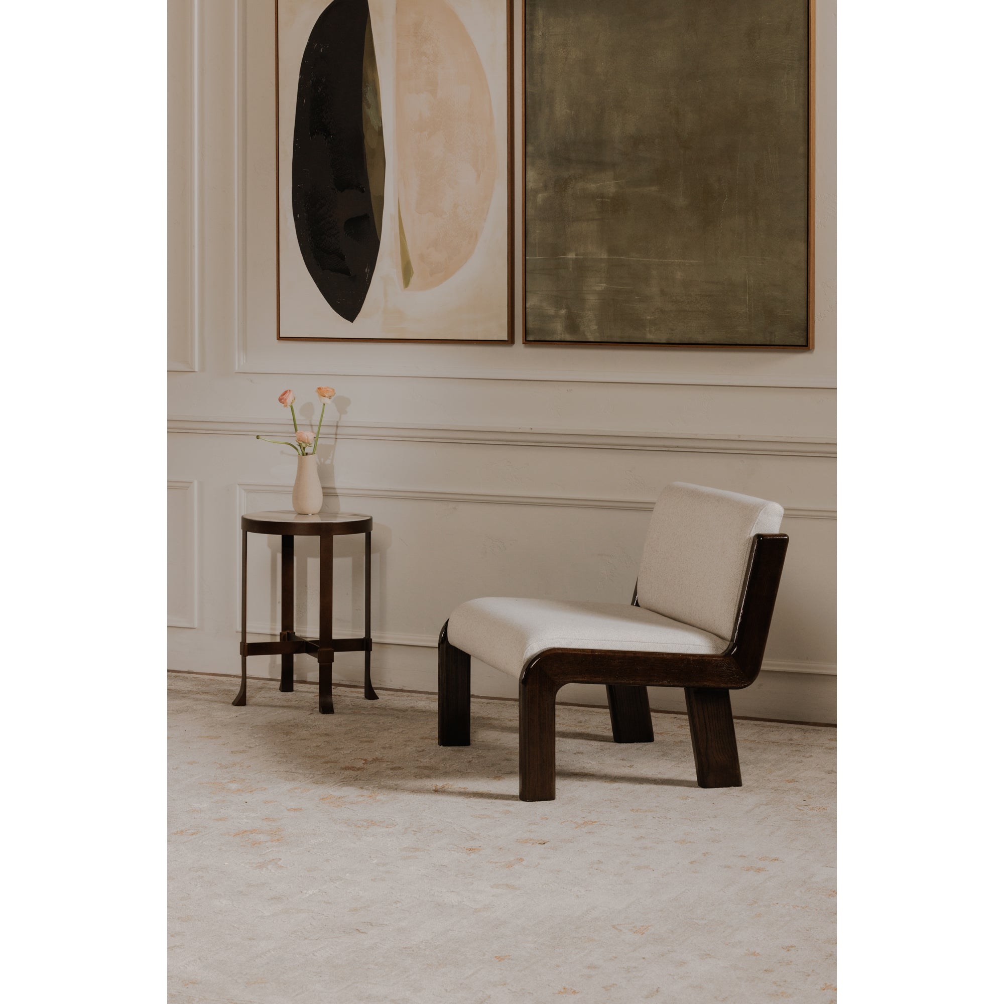 Edie Accent Chair Flecked Ivory by Moe's Home Collection - view 3