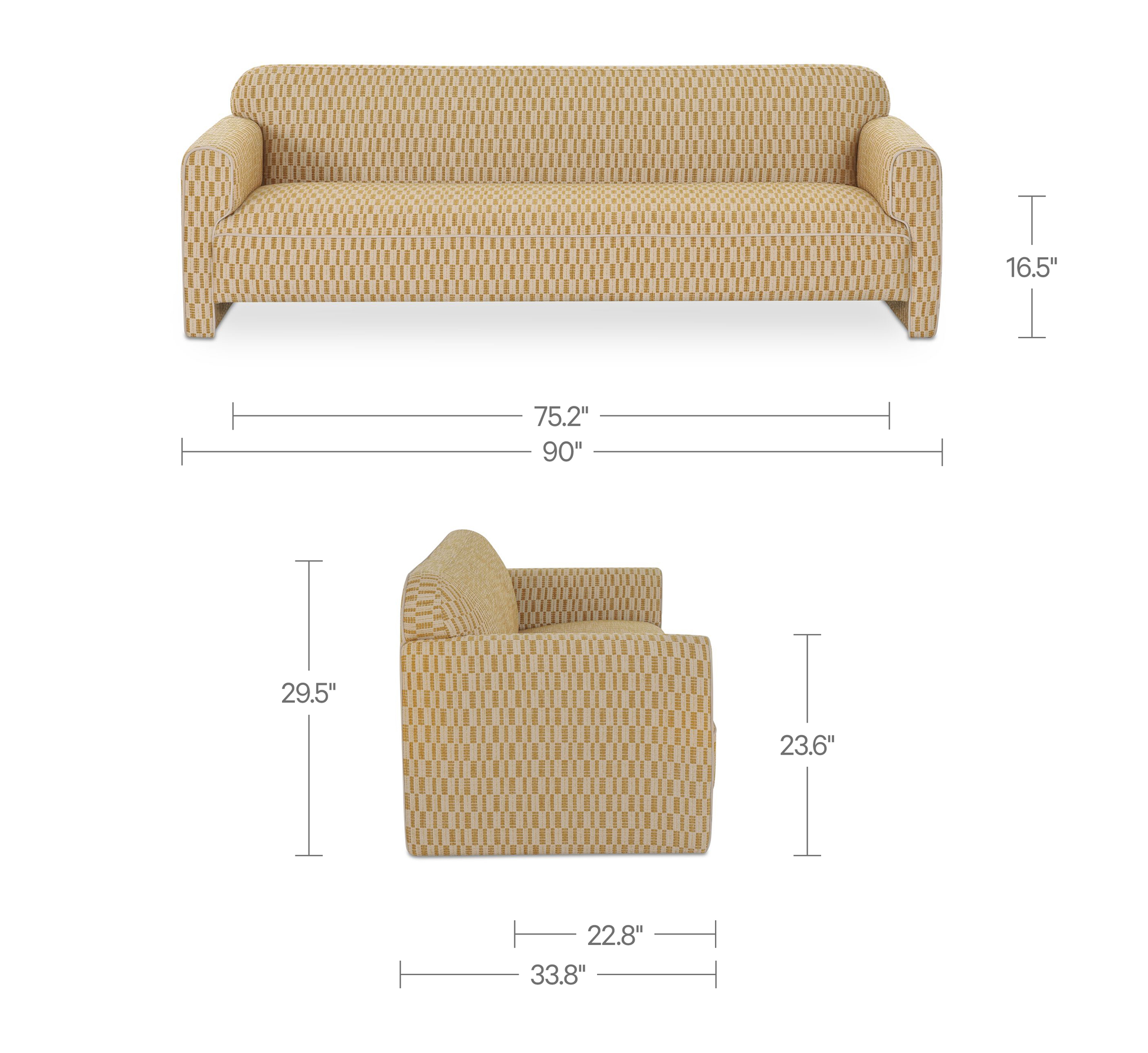 Leo Sofa Chartreuse by Moe's Home Collection - view 5