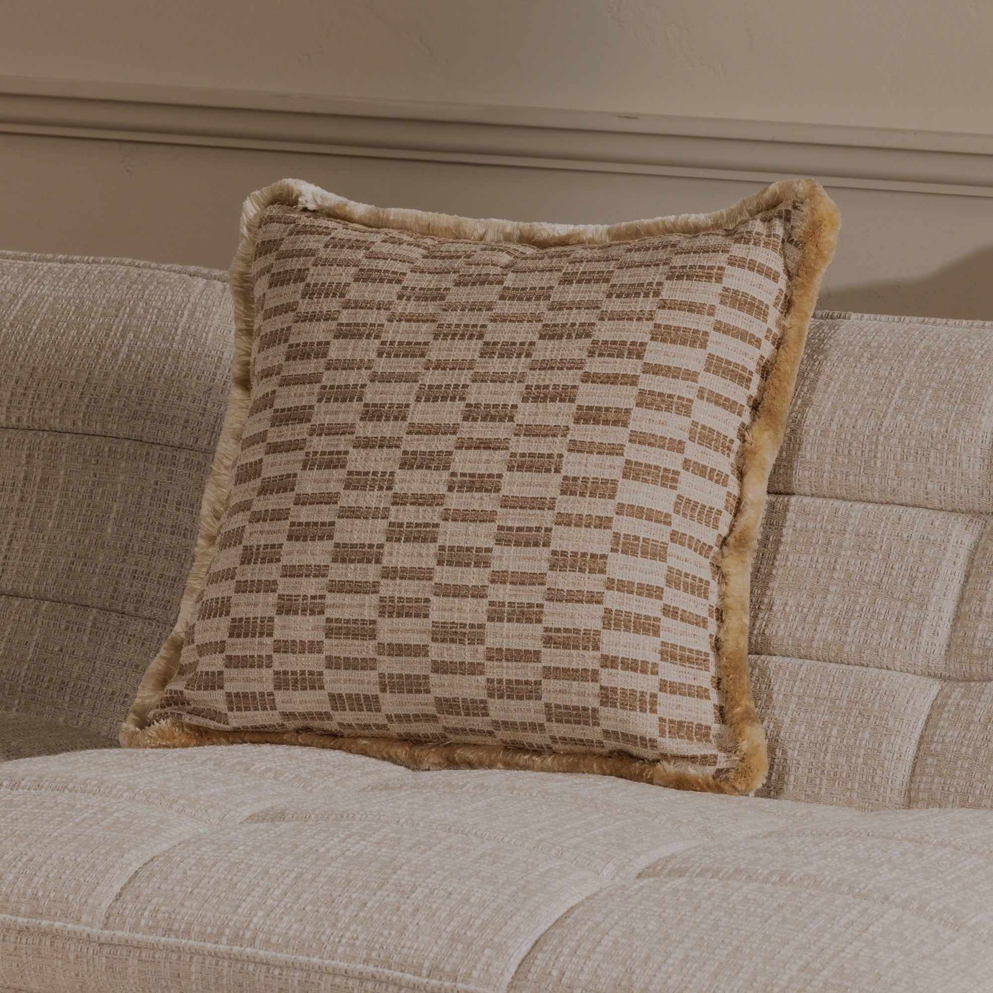 Leone Cushion Taupe by Moe's Home Collection - view 2