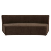 Naomi Concave Sofa Dark Brown by Moe's Home Collection