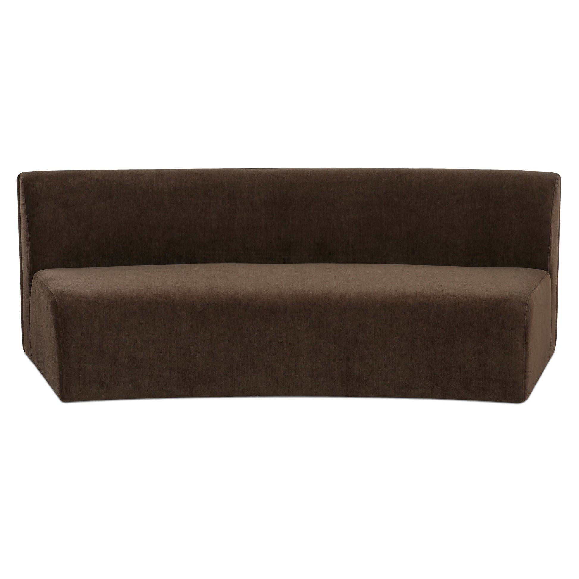 Naomi Concave Sofa Dark Brown by Moe's Home Collection
