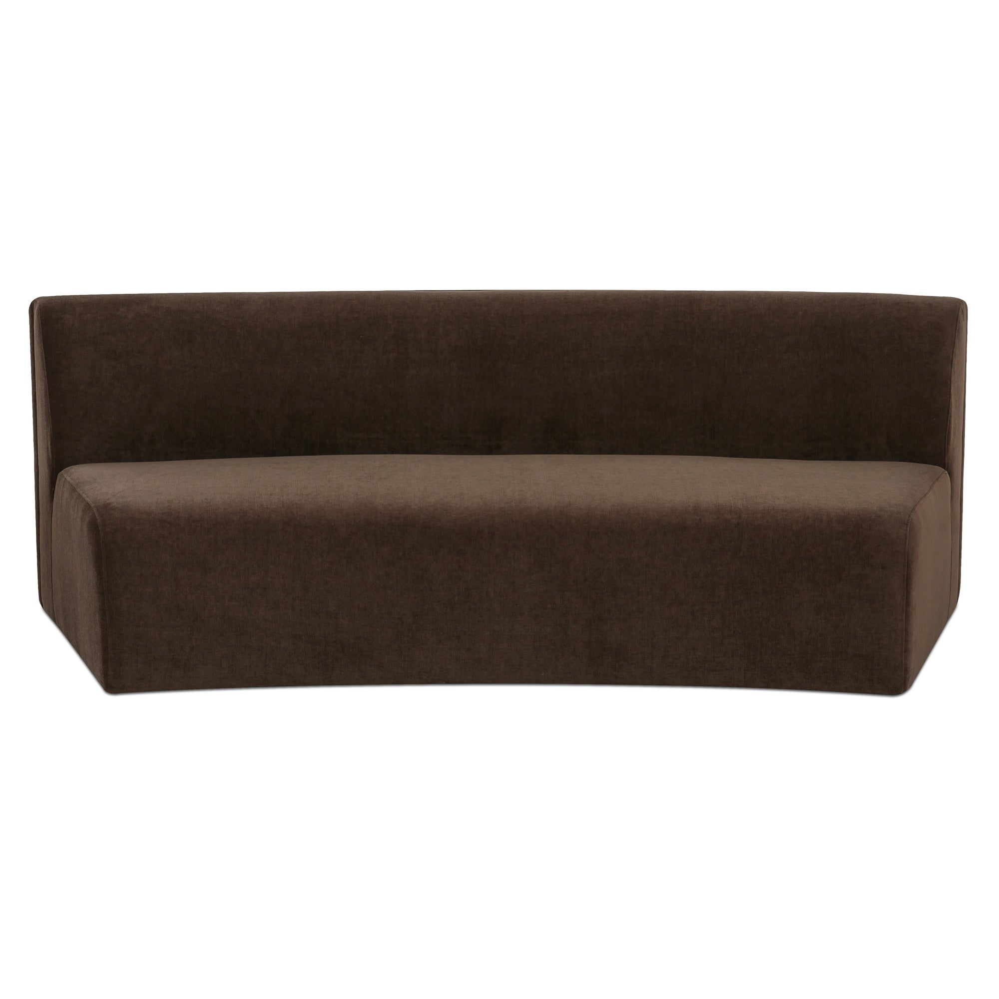Naomi Concave Sofa Dark Brown by Moe's Home Collection