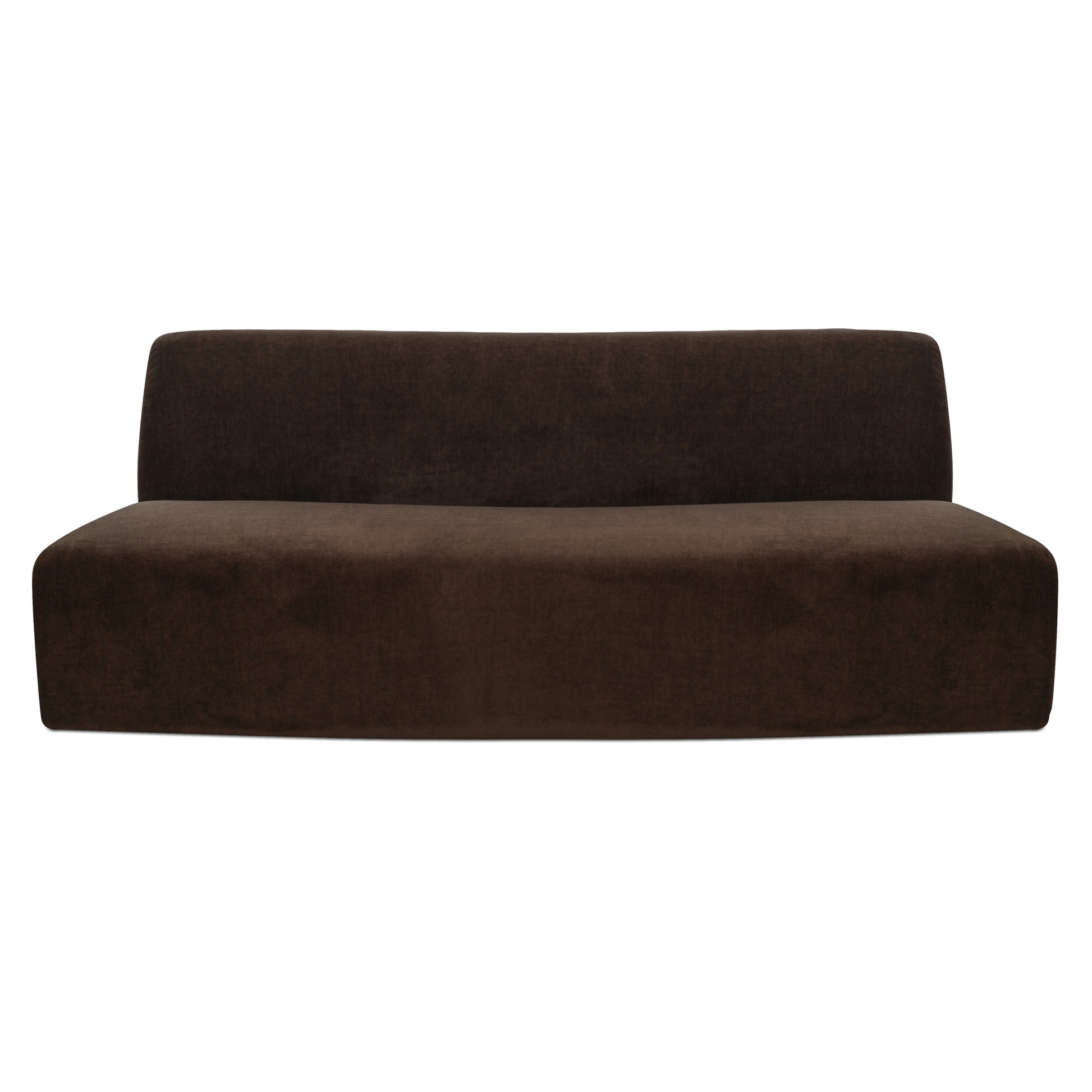 Naomi Convex Sofa Dark Brown by Moe's Home Collection