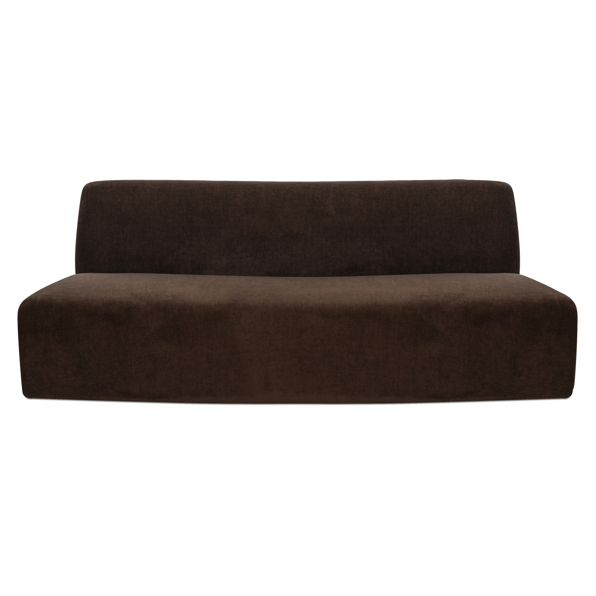 Naomi Convex Sofa Dark Brown by Moe's Home Collection