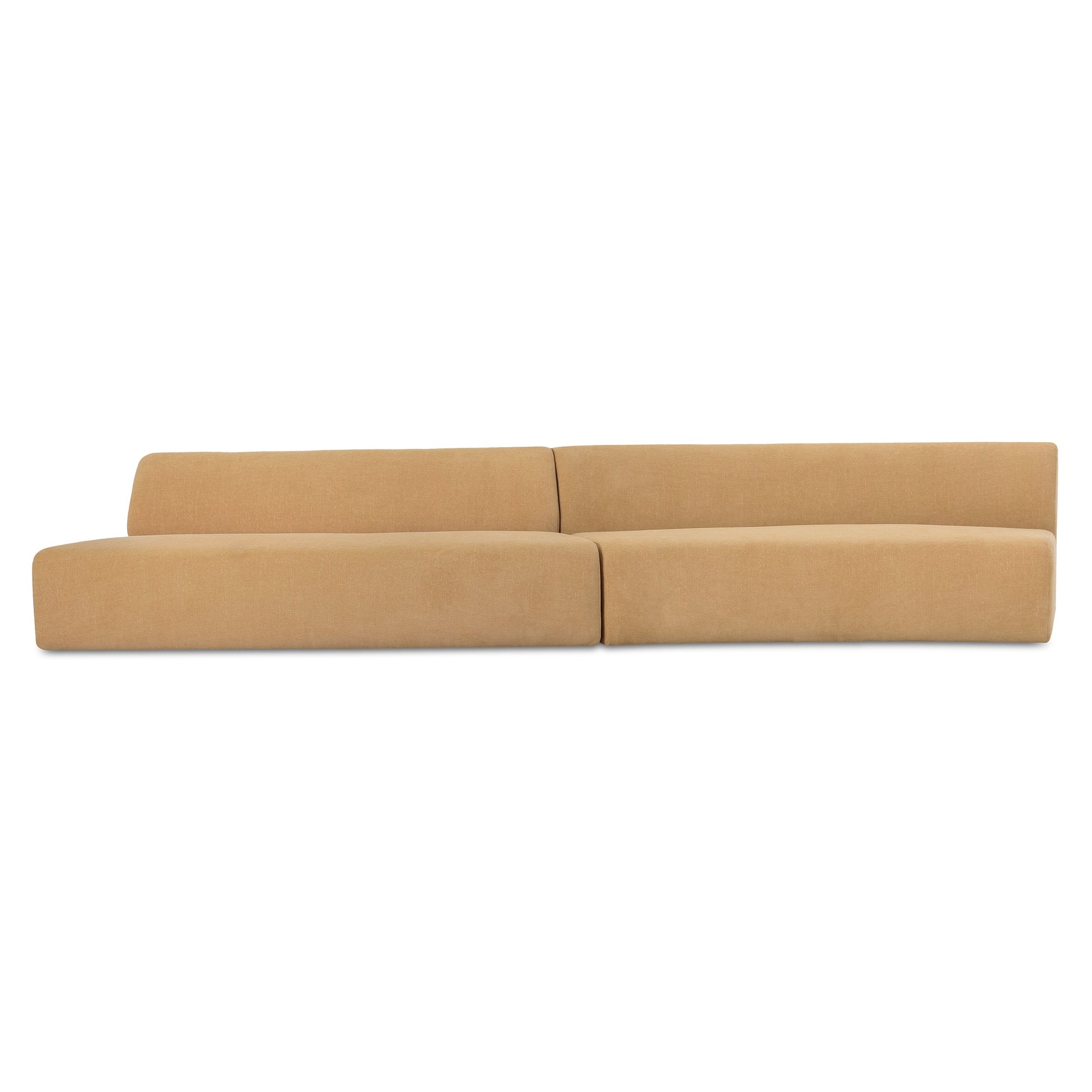 Naomi 2 Piece Wave Modular Sectional Golden Yellow by Moe's Home Collection