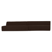 Naomi 2 Piece Wave Modular Sectional Dark Brown by Moe's Home Collection