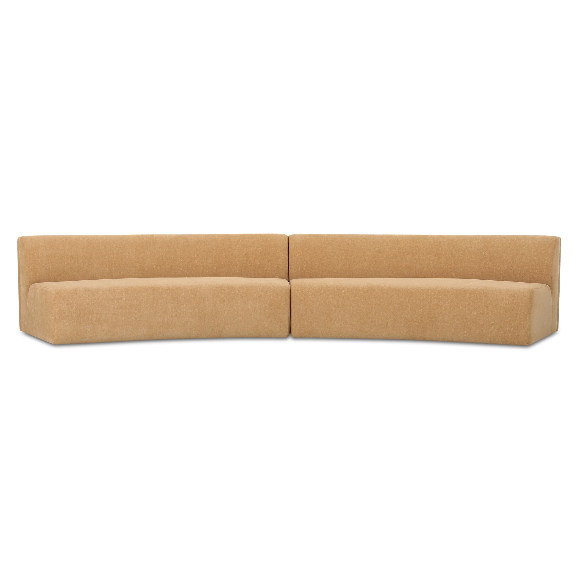 Naomi 2 Piece Concave Modular Sectional Golden Yellow by Moe's Home Collection
