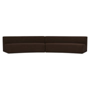 Naomi 2 Piece Concave Modular Sectional Dark Brown by Moe's Home Collection
