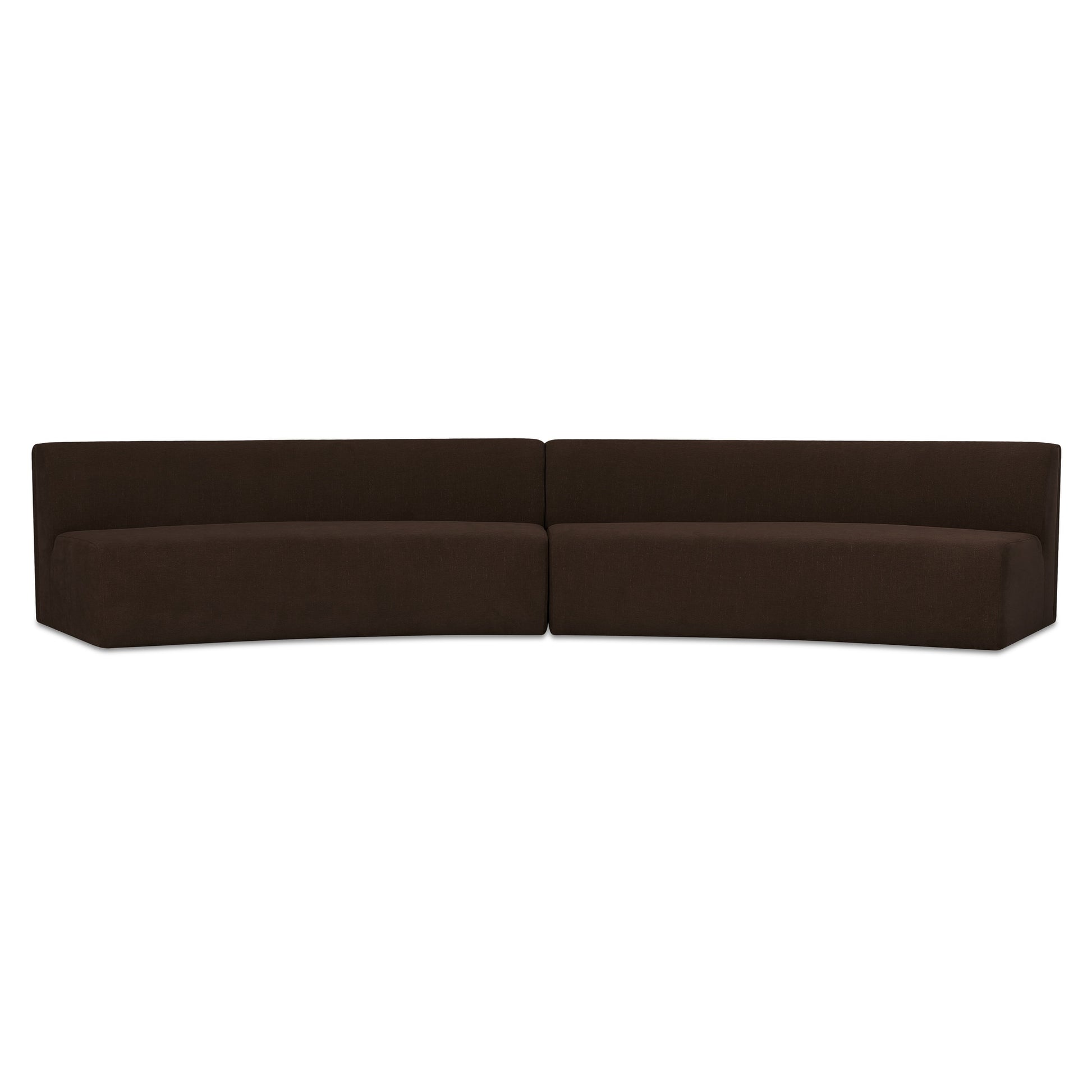 Naomi 2 Piece Concave Modular Sectional Dark Brown by Moe's Home Collection