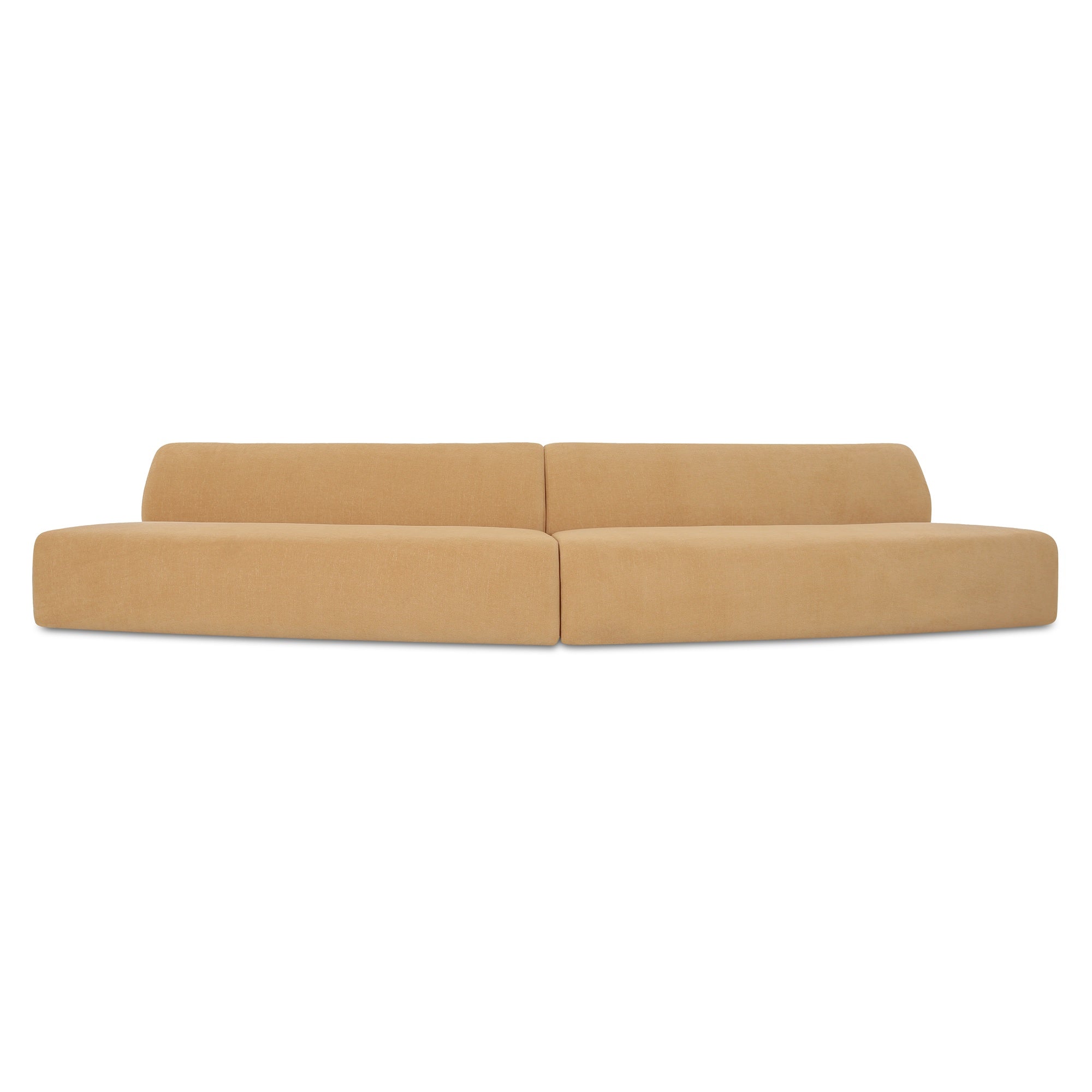 Naomi 2 Piece Convex Modular Sectional Golden Yellow by Moe's Home Collection