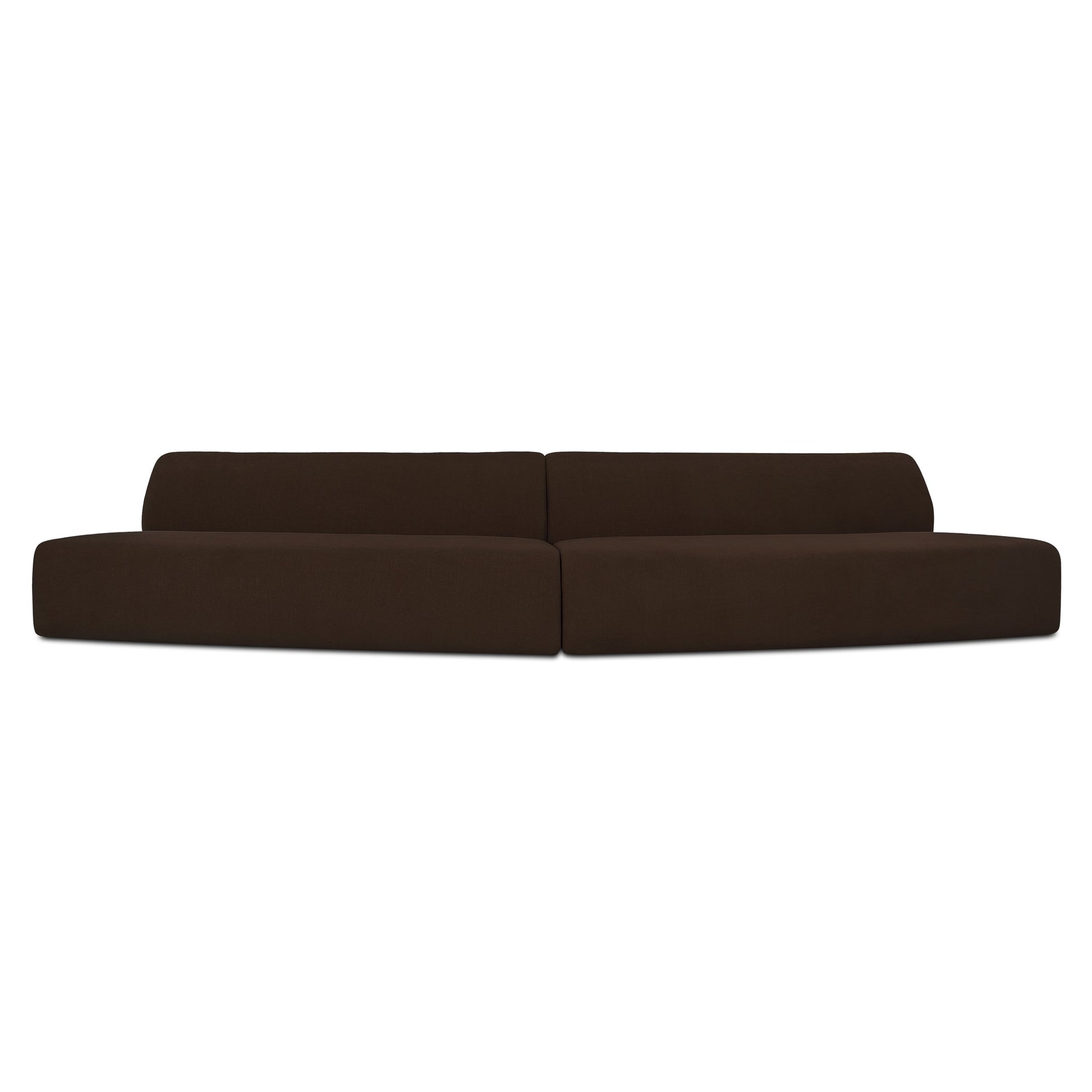 Naomi 2 Piece Convex Modular Sectional Dark Brown by Moe's Home Collection