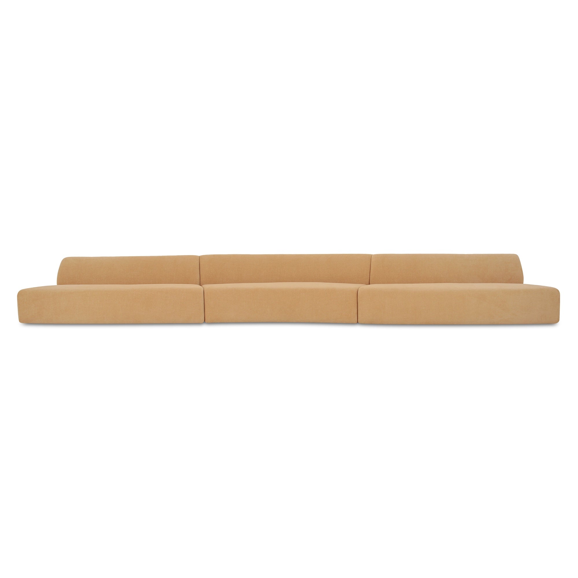 Naomi 3 Piece Wave Modular Sectional Golden Yellow by Moe's Home Collection