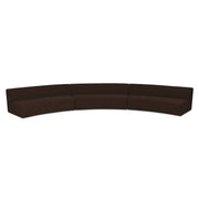Naomi 3 Piece Concave Modular Sectional Dark Brown by Moe's Home Collection