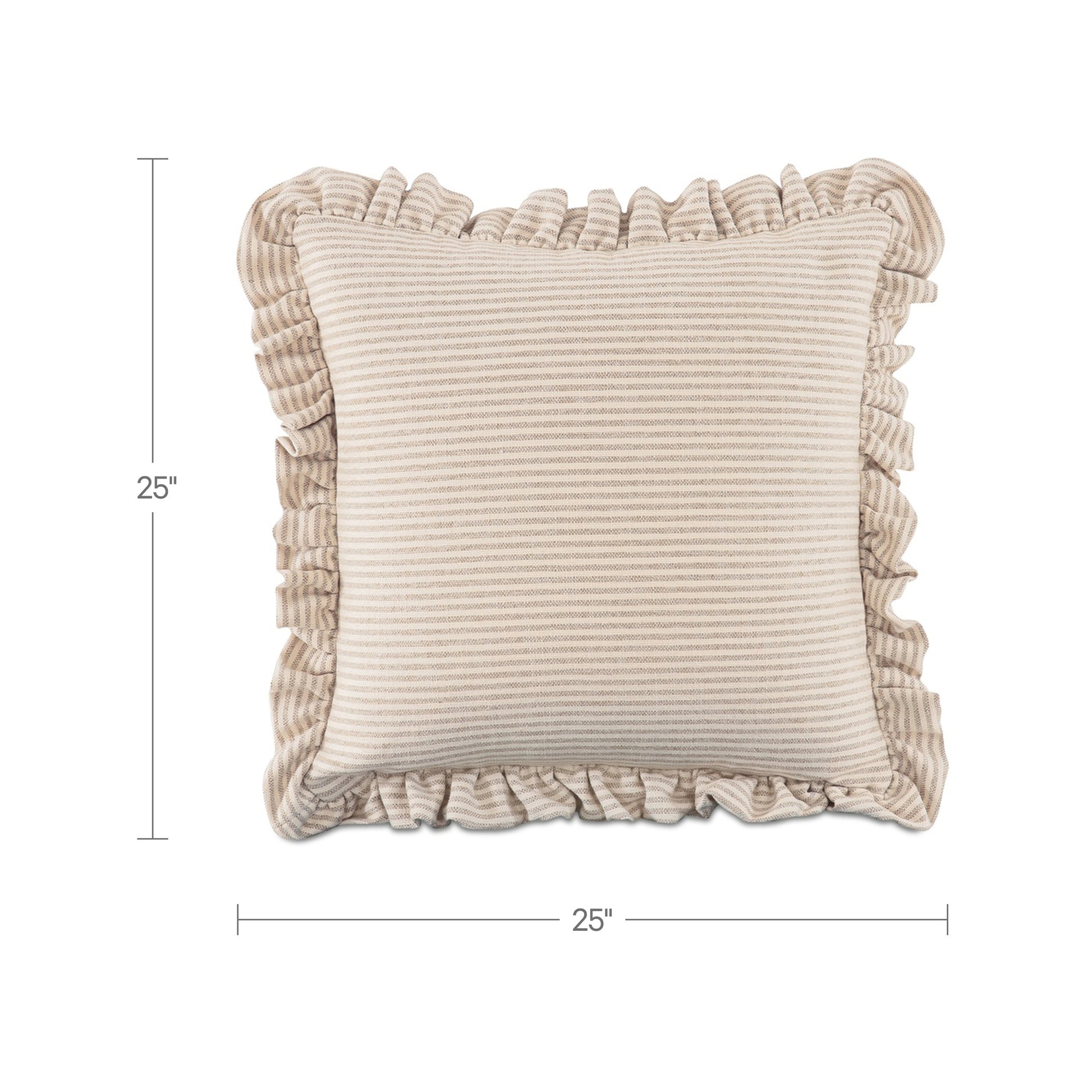 Betty 25 Inch Cushion Beige Stripe by Moe's Home Collection - view 2