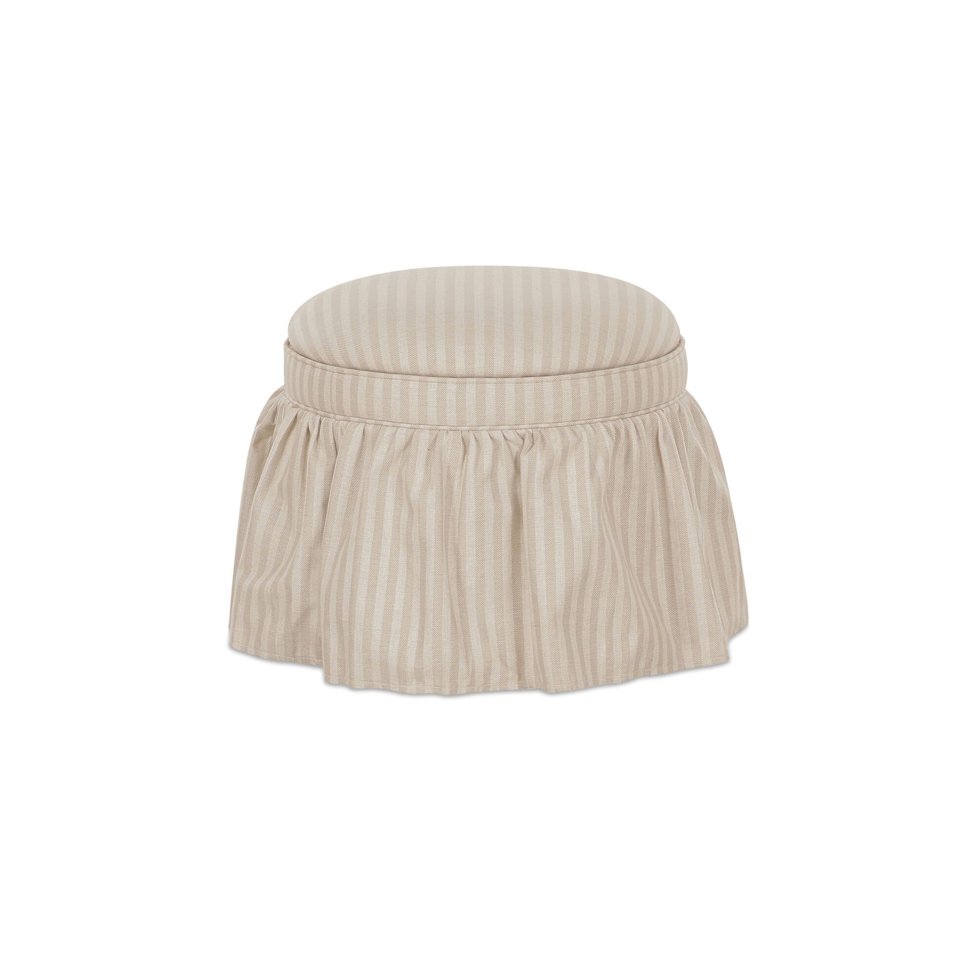 Heidi Storage Ottoman Beige Stripe by Moe's Home Collection